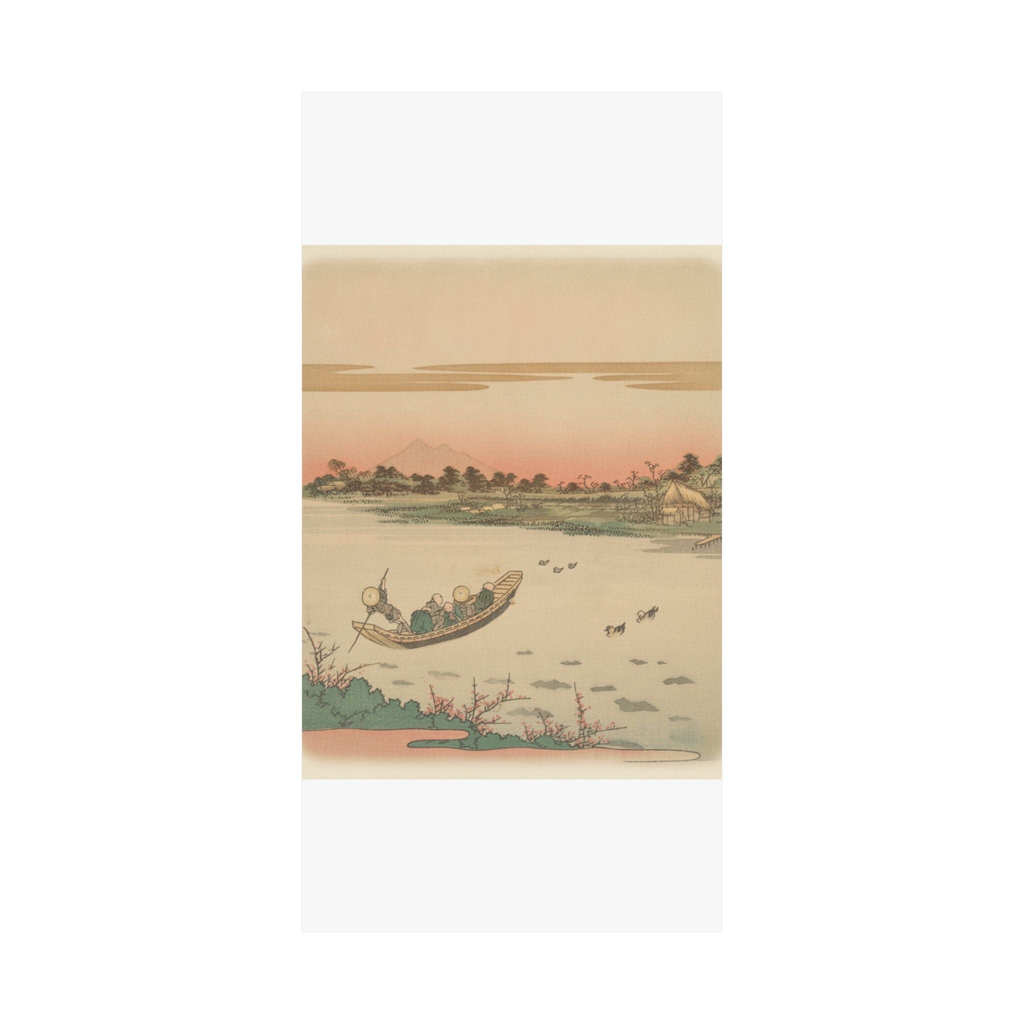 Southern Sunset — Boat Ferrying Across River — Matte Poster