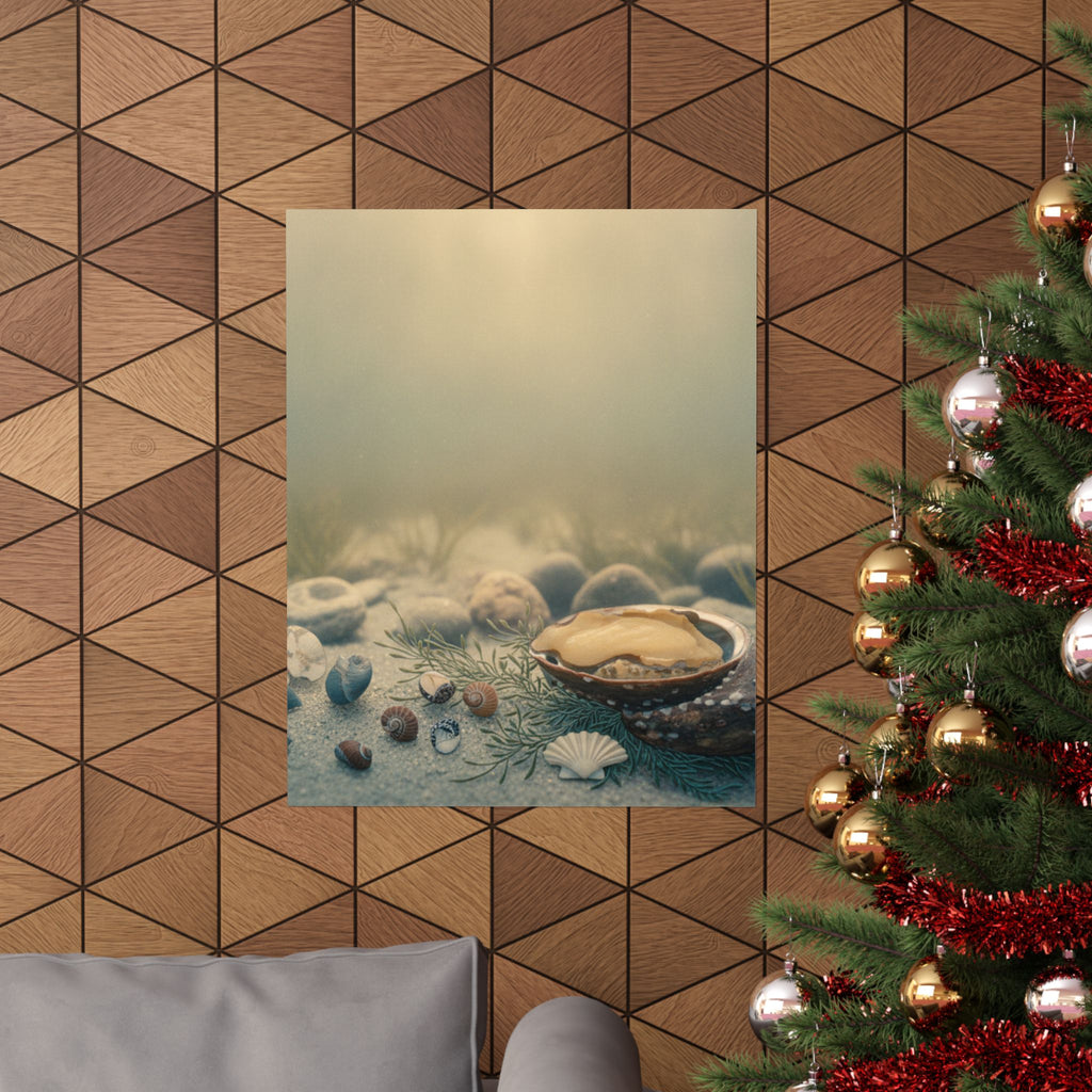 Scenic Nature — Shells Under Water — Matte Poster
