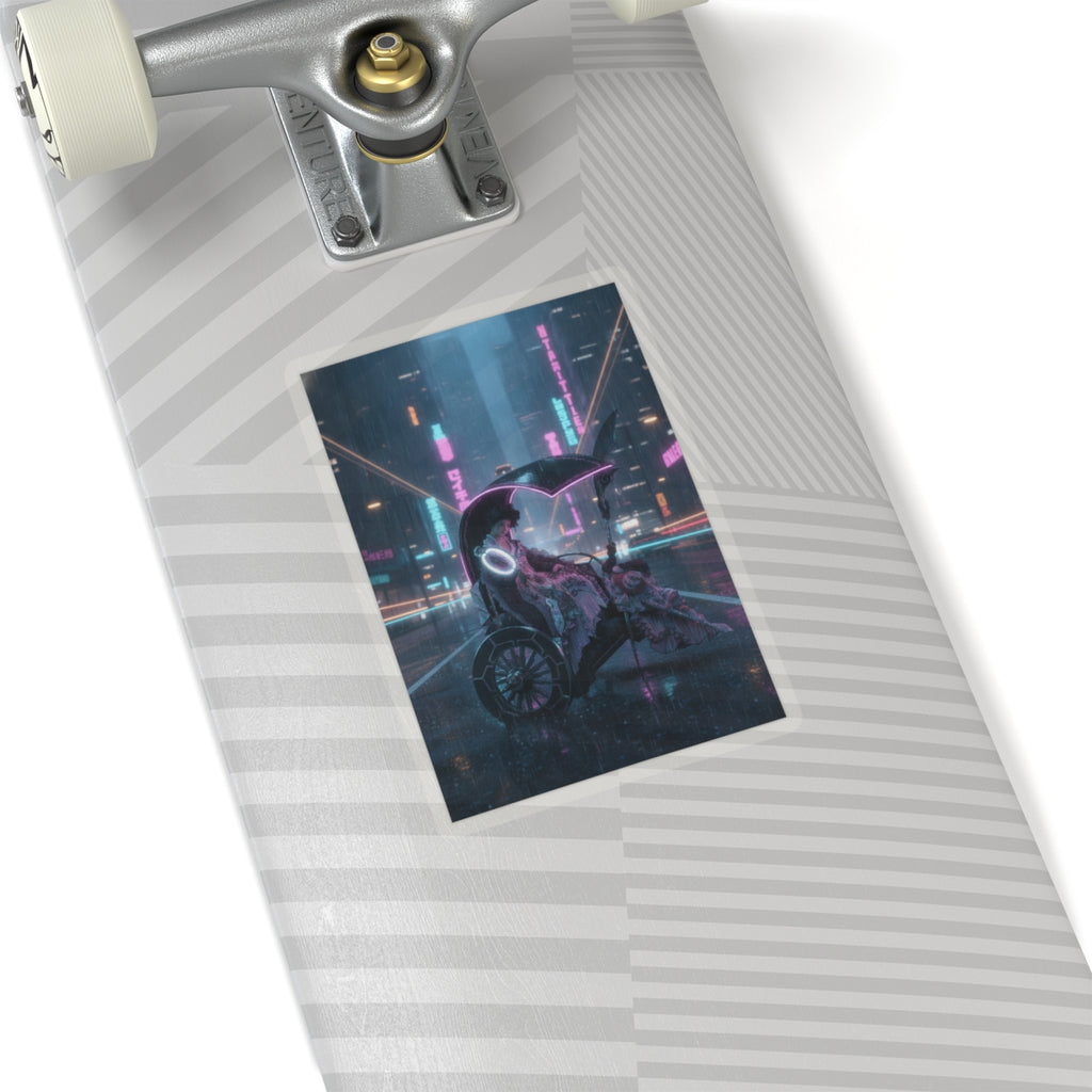 Neon Noir — Lady In A Chariot — Kiss-Cut Sticker