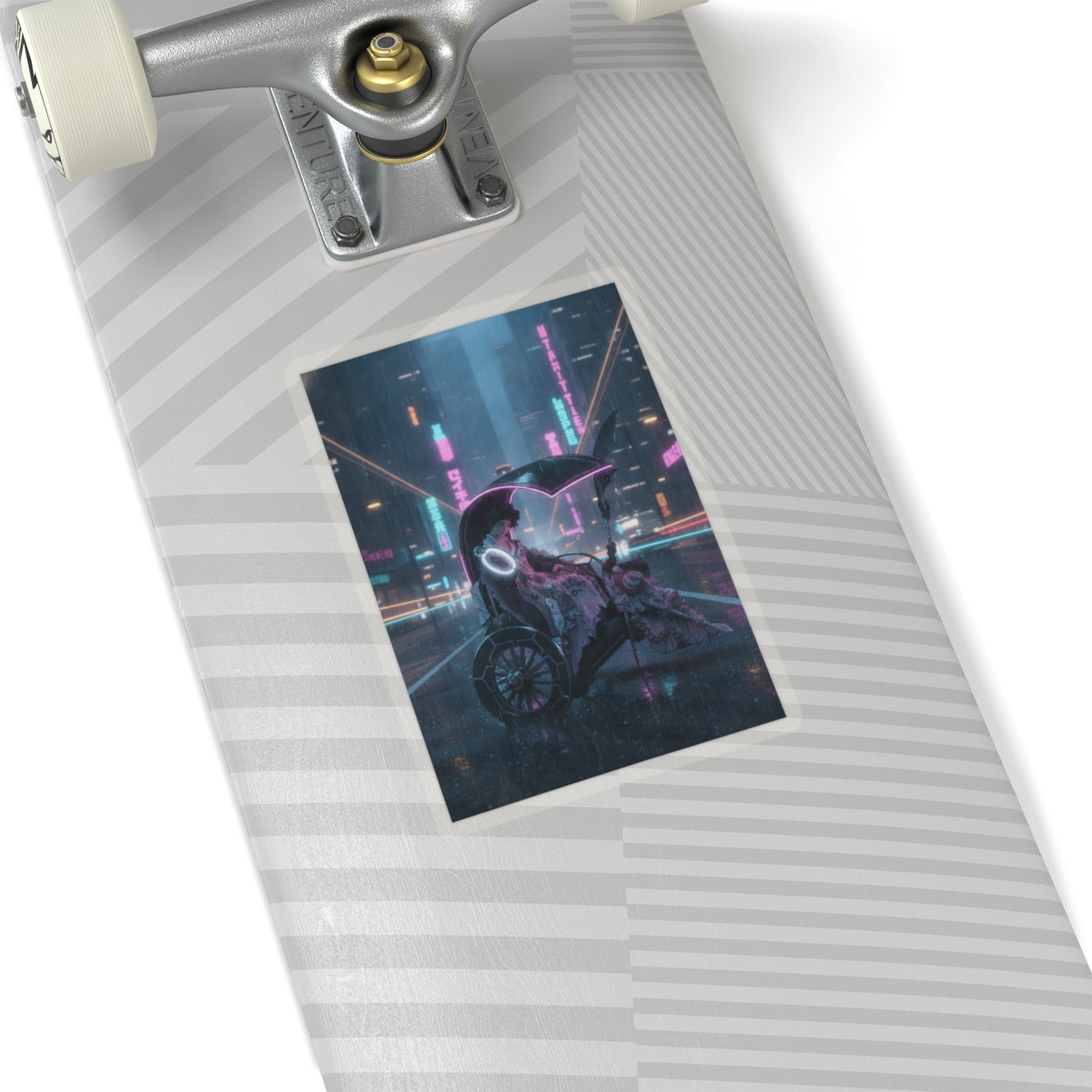 Neon Noir — Lady In A Chariot — Kiss-Cut Sticker