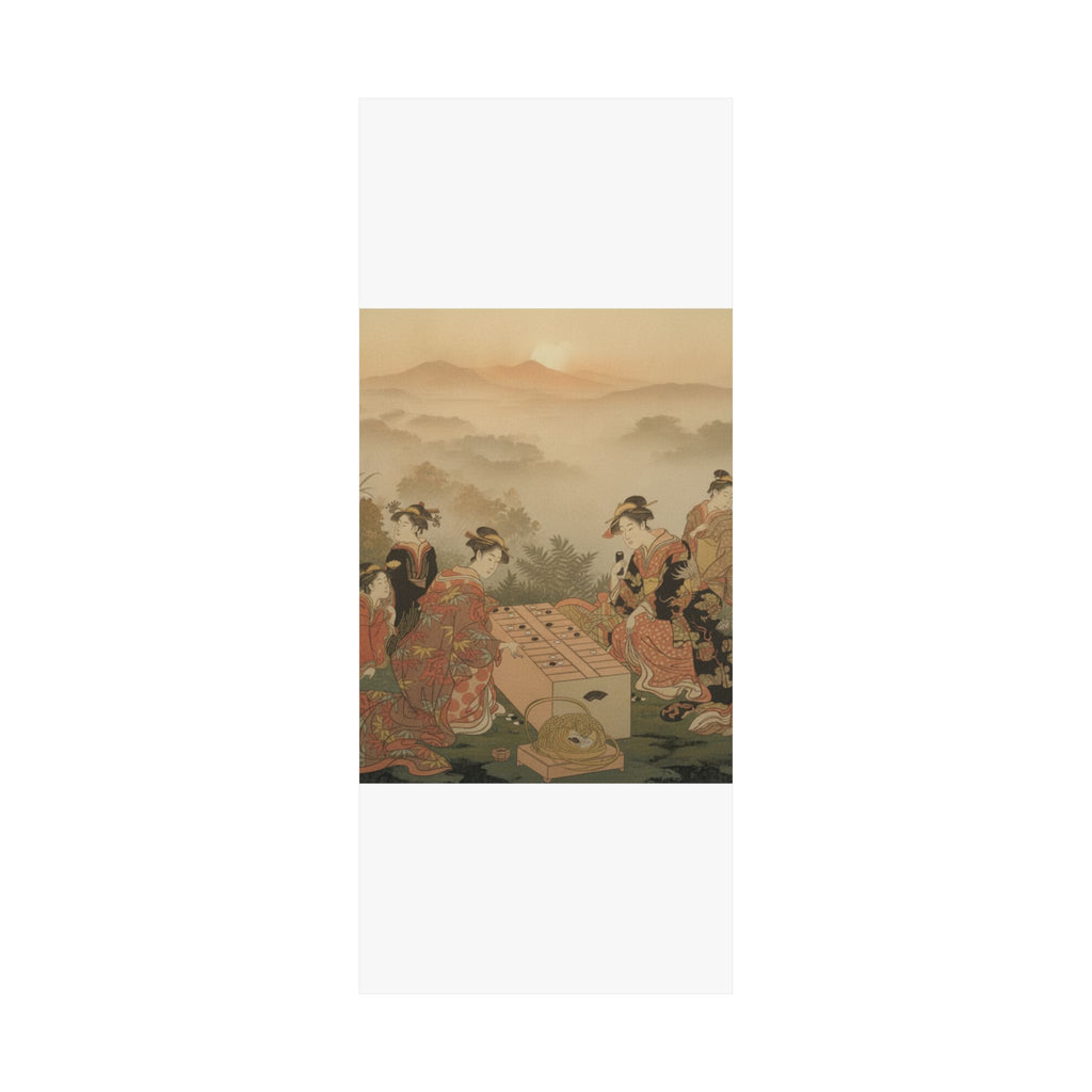 Scenic Nature — Two Young Women Playing A Game Of Sugoroku — Matte Poster