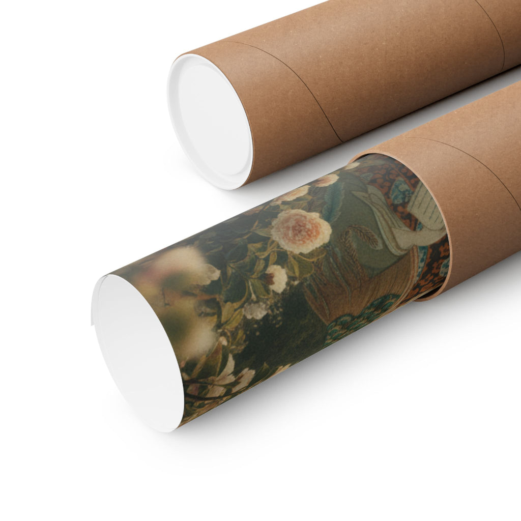 Scenic Nature — Courtesan With Book And Hair-Pin — Matte Poster