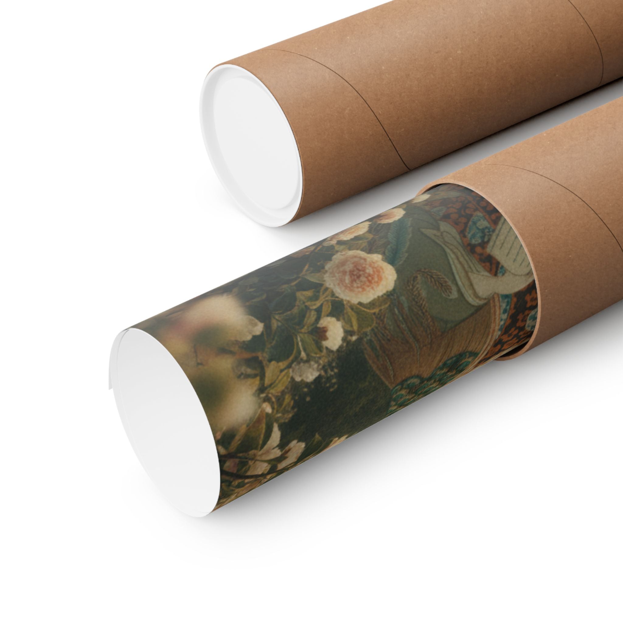 Scenic Nature — Courtesan With Book And Hair-Pin — Matte Poster