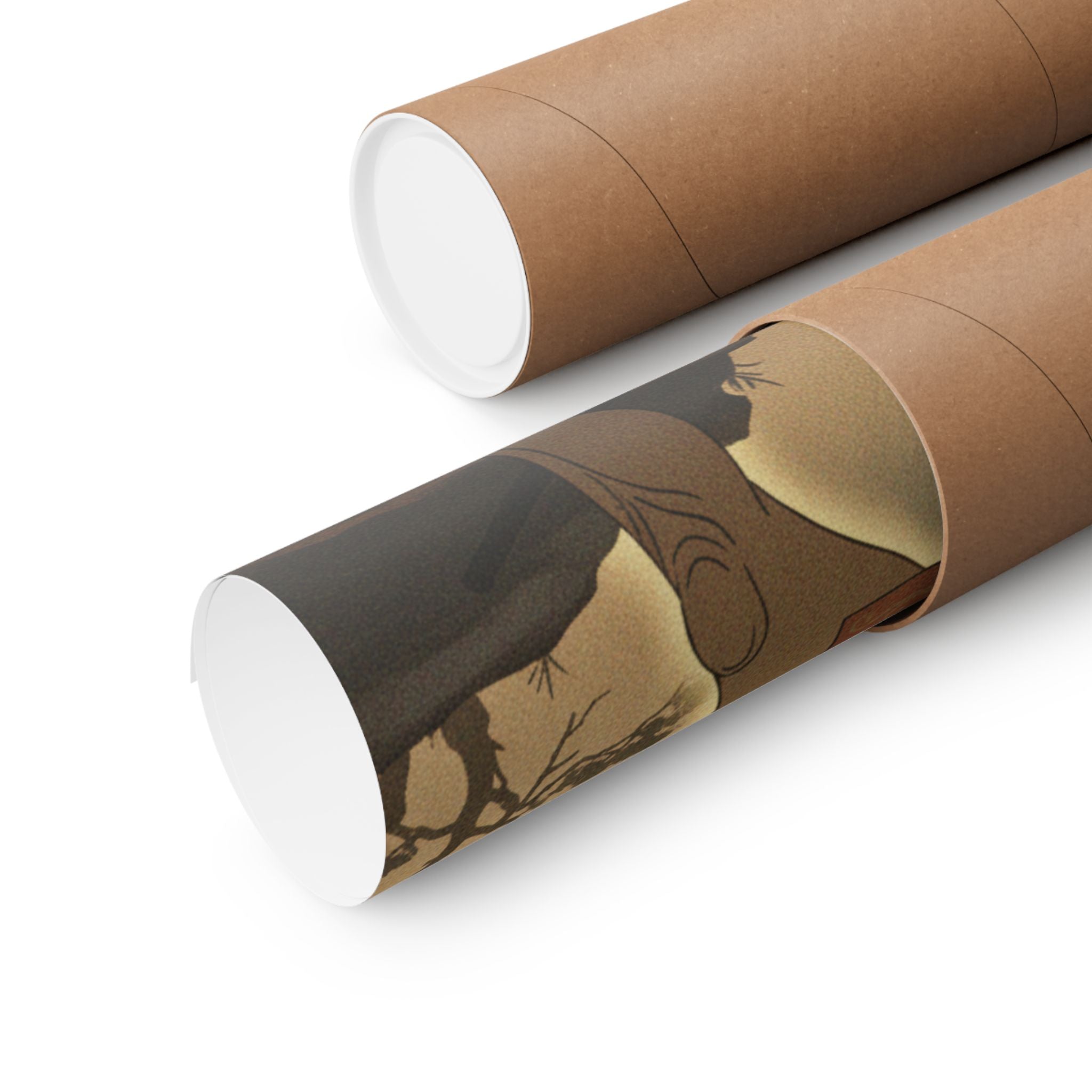 Scenic Nature — The Second Nakamura Sukegoro As A Man Entirely Nude Save For Loin Cloth — Matte Poster