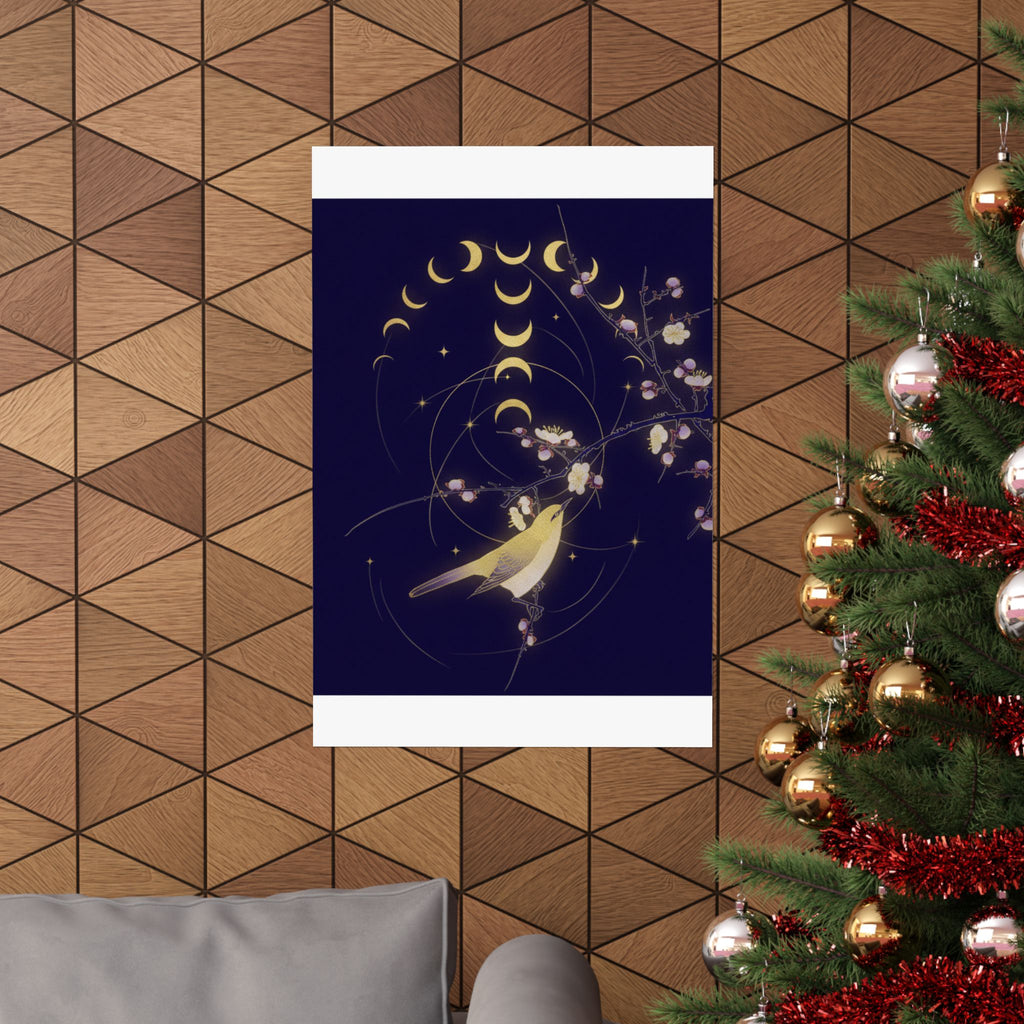 Celestial — New Moon; Nightingale On A Plum Branch — Matte Poster