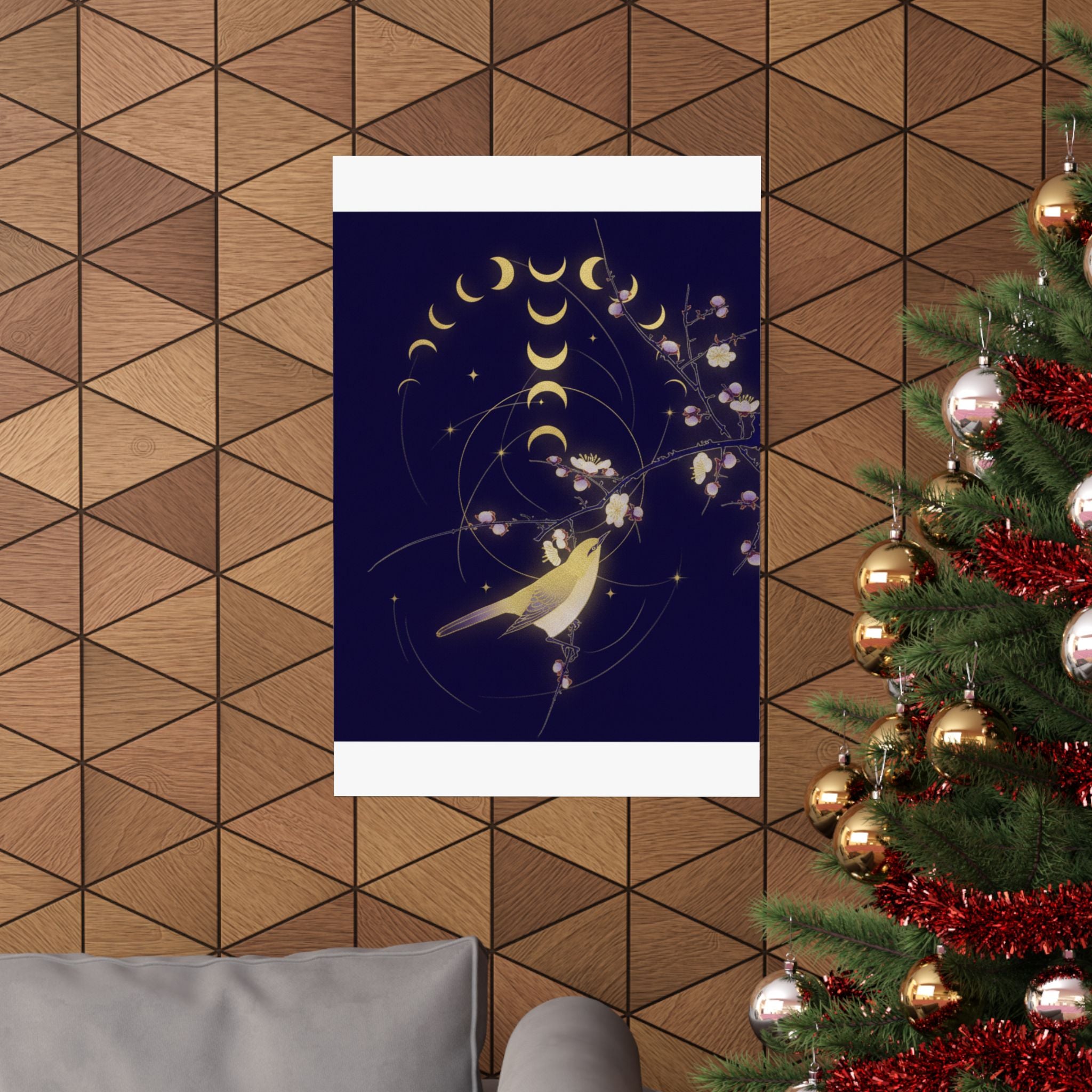 Celestial — New Moon; Nightingale On A Plum Branch — Matte Poster