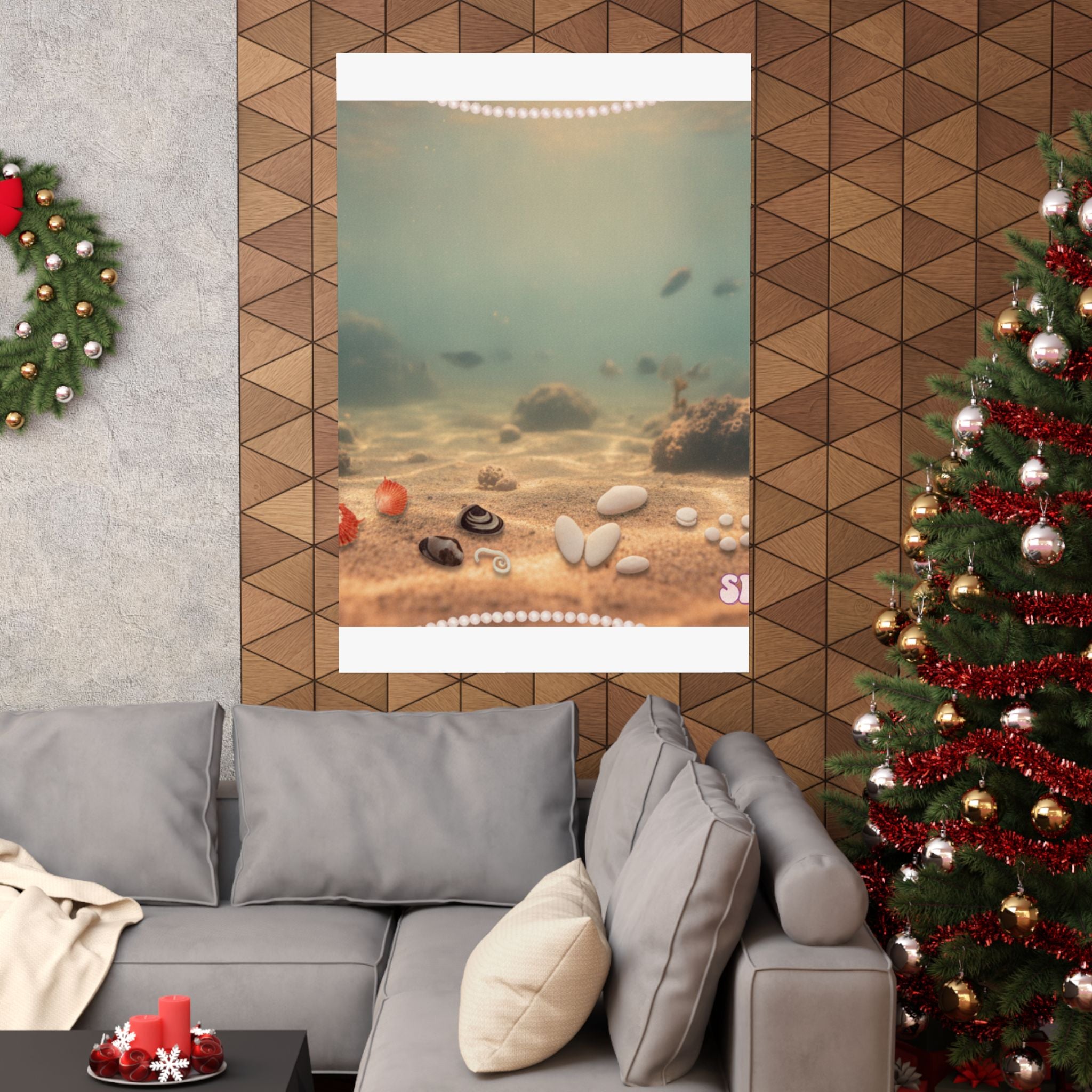 Scenic Nature — Shells Under Water — Matte Poster