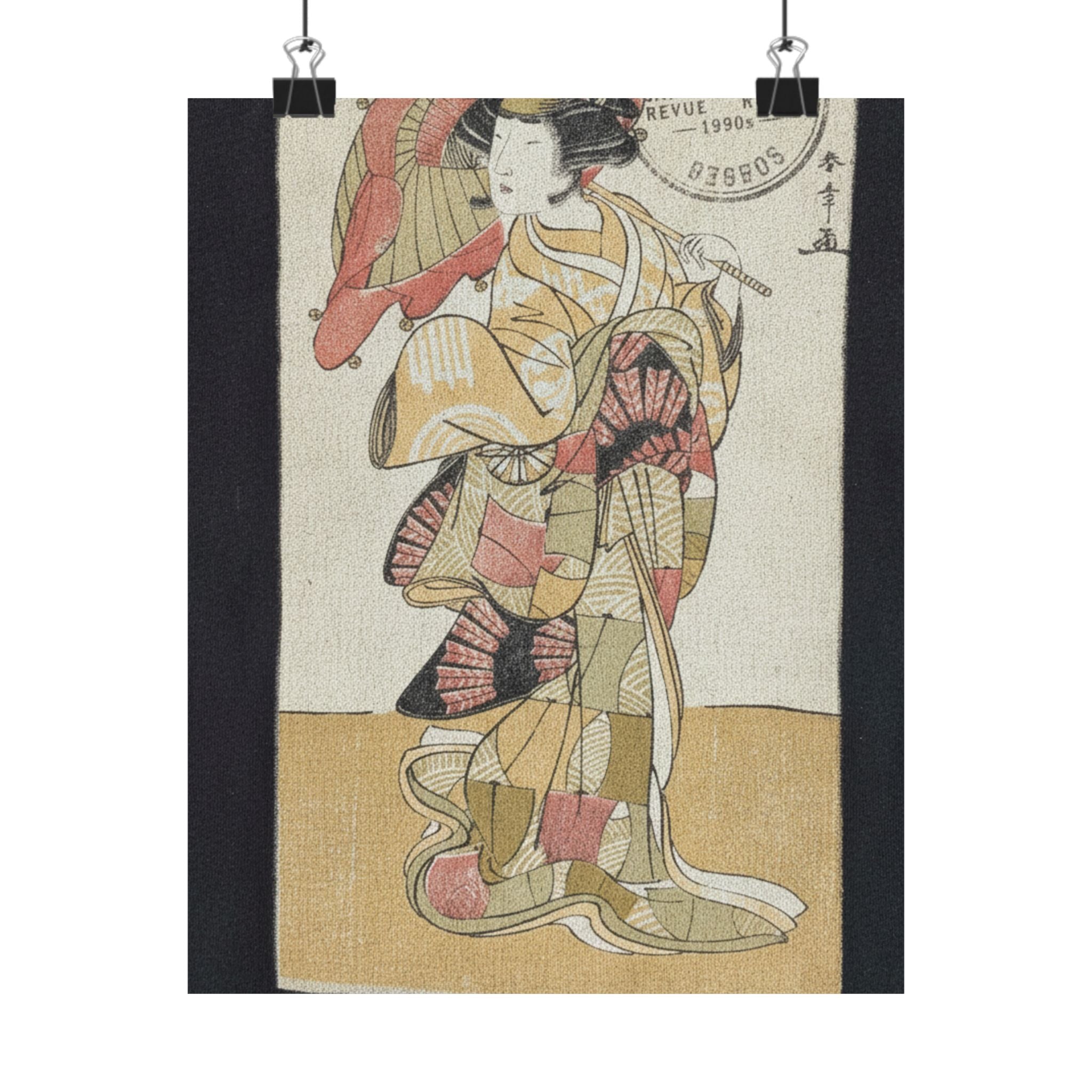 Vintage Bootleg — The First Nakamura Tomijuro As A Woman Dancer — Matte Poster