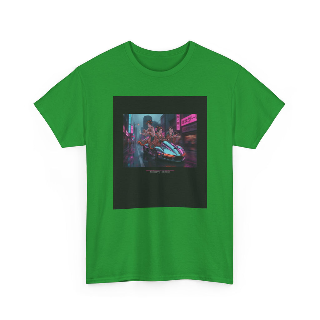 Neon Cyberpunk Supercar Night Street Graphic Tee