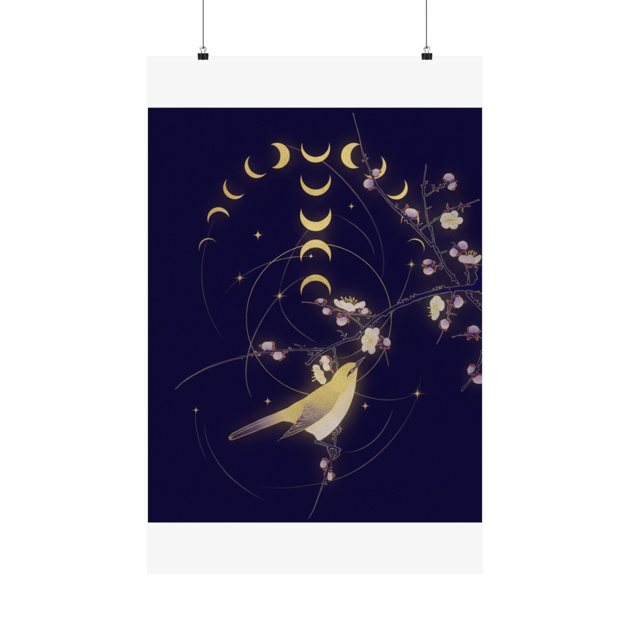 Celestial — New Moon; Nightingale On A Plum Branch — Matte Poster