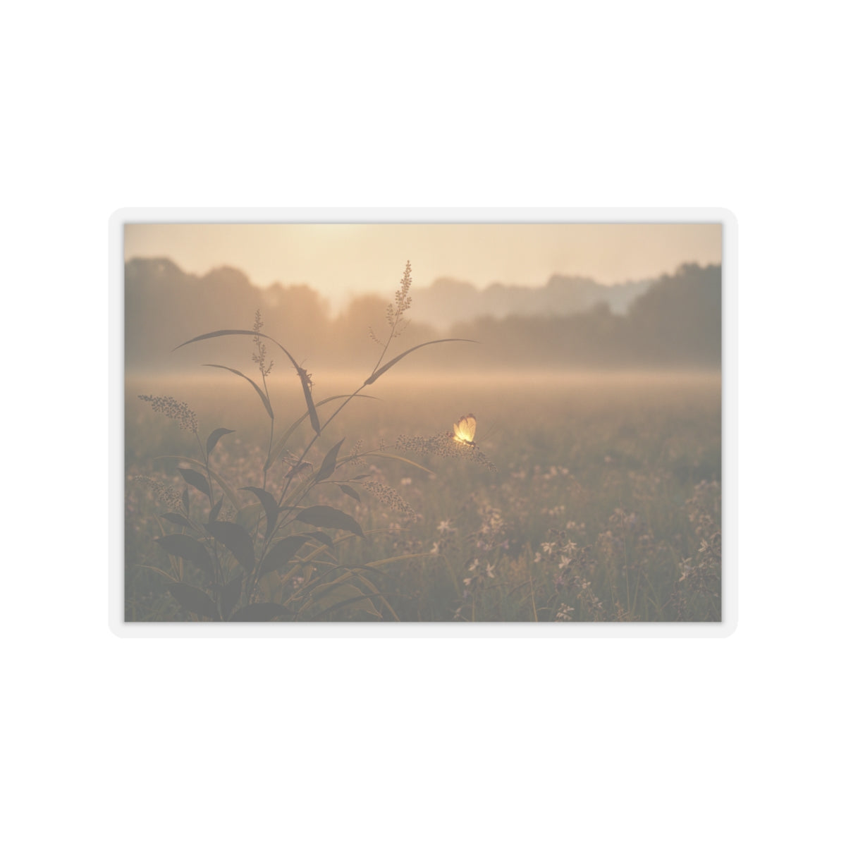 Scenic Nature — Tree Cricket (Matsumushi); Firefly (Hotaru), From The Picture Book Of Crawling C — Kiss-Cut Sticker
