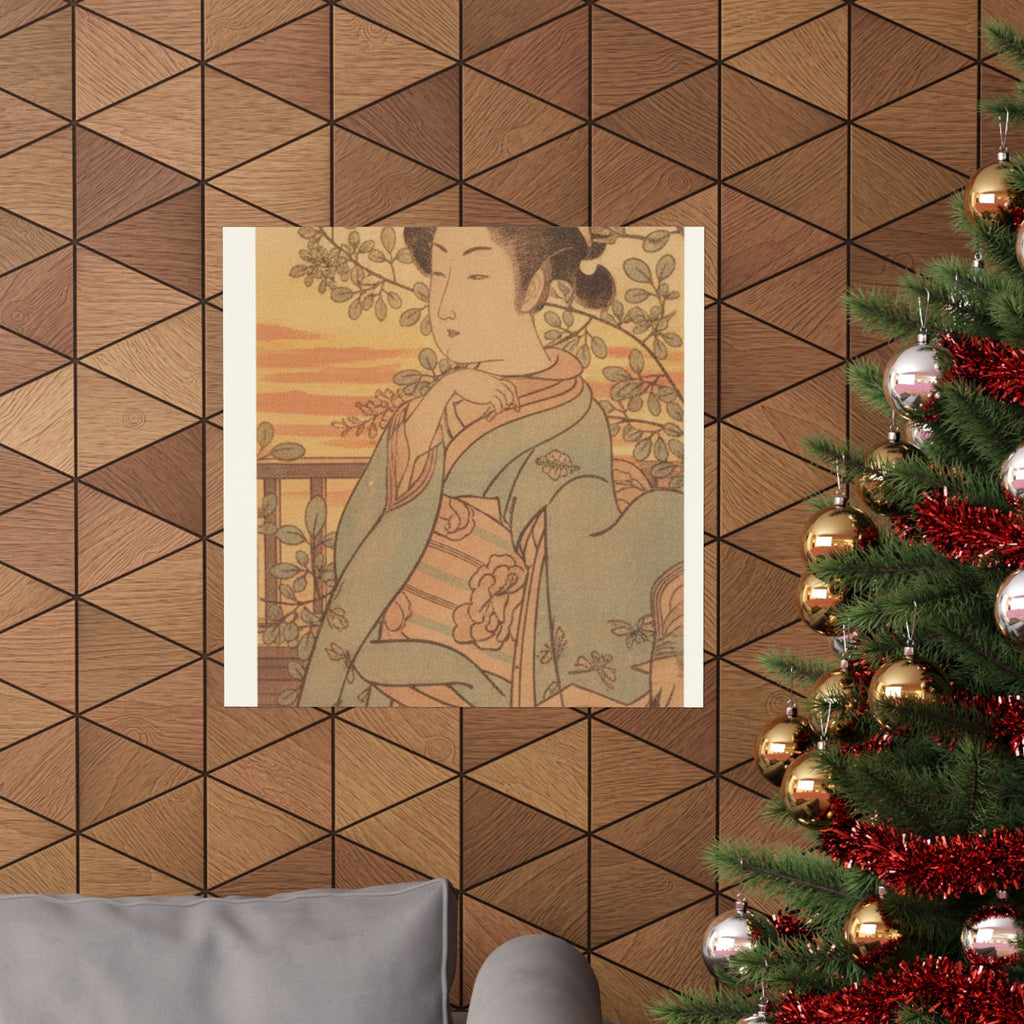 Southern Sunset — A Young Lady And Her Boy Servant — Matte Poster