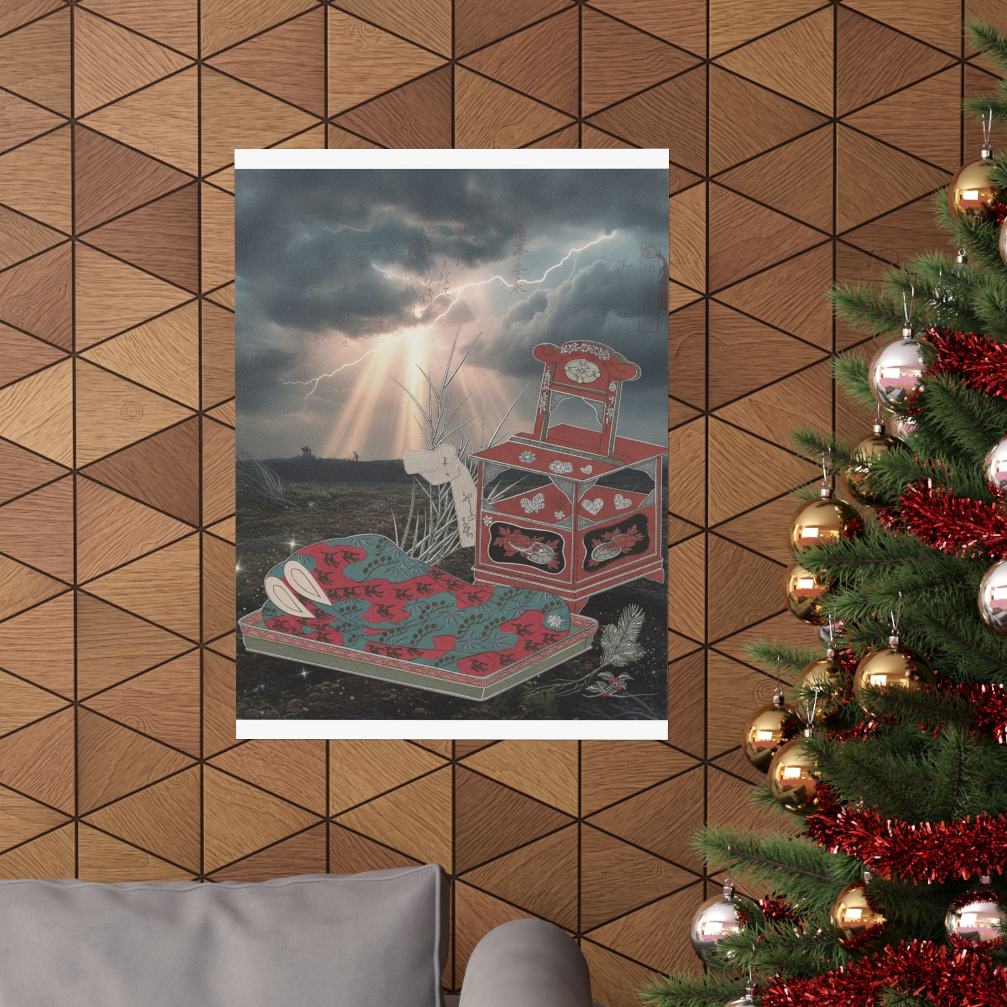 Dramatic Storm — Cabinet For The Toilet And Bed-Clothes — Matte Poster
