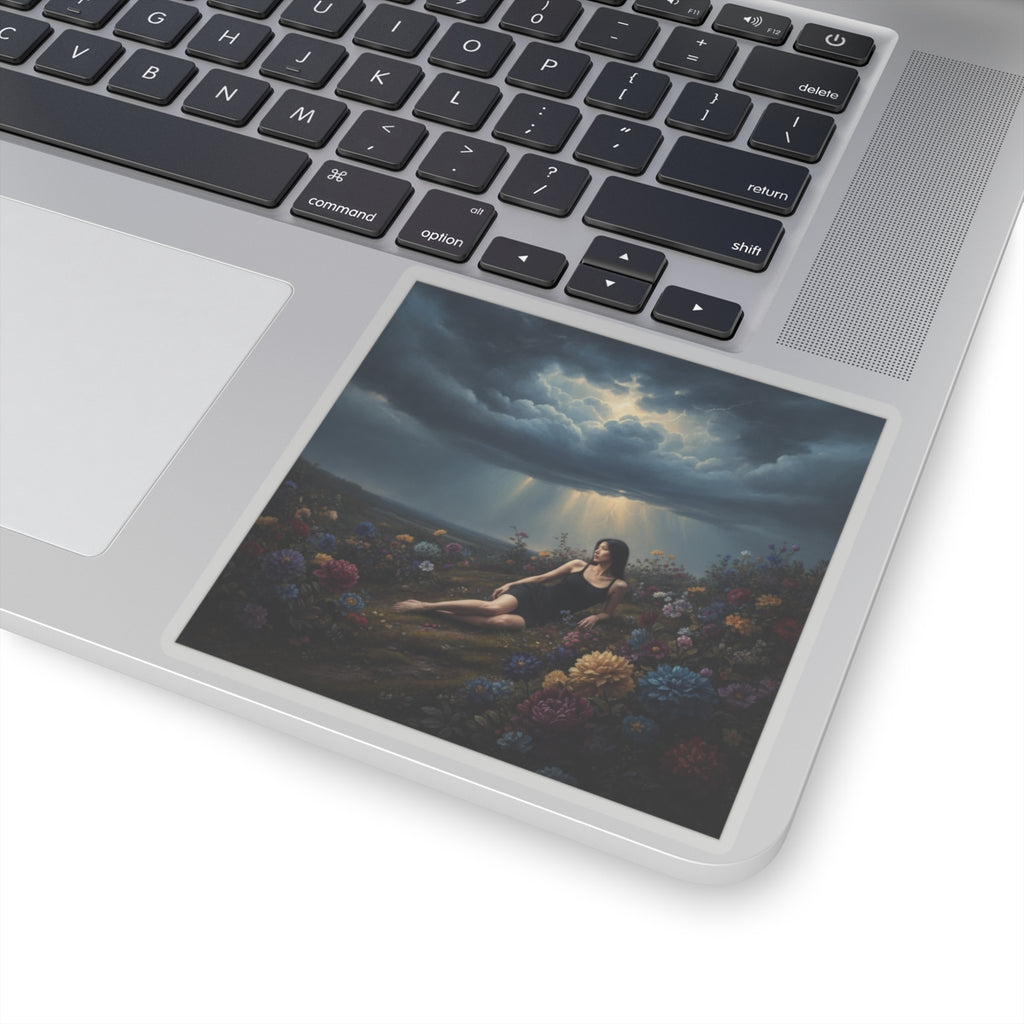 Dramatic Storm — Person — Kiss-Cut Sticker