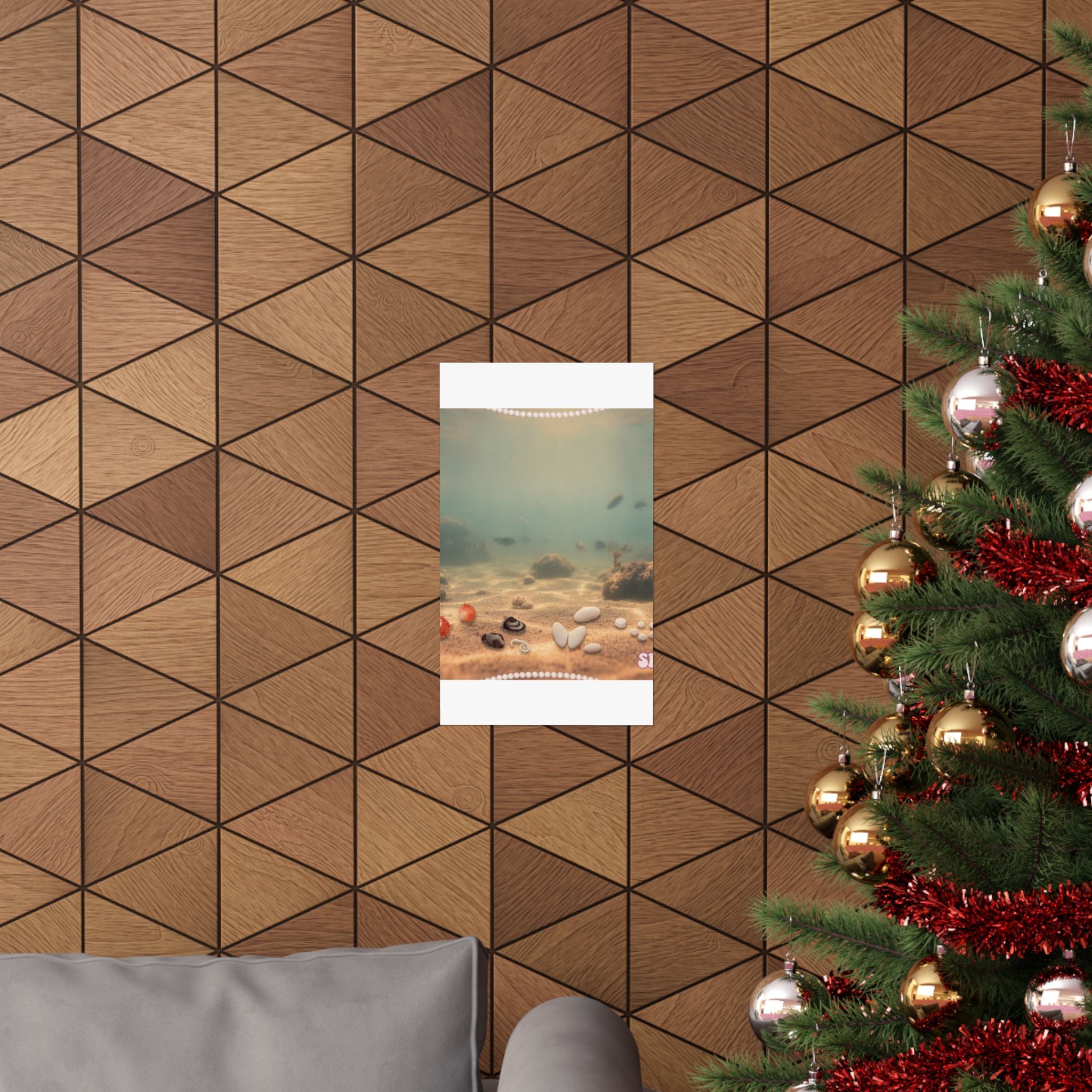 Scenic Nature — Shells Under Water — Matte Poster