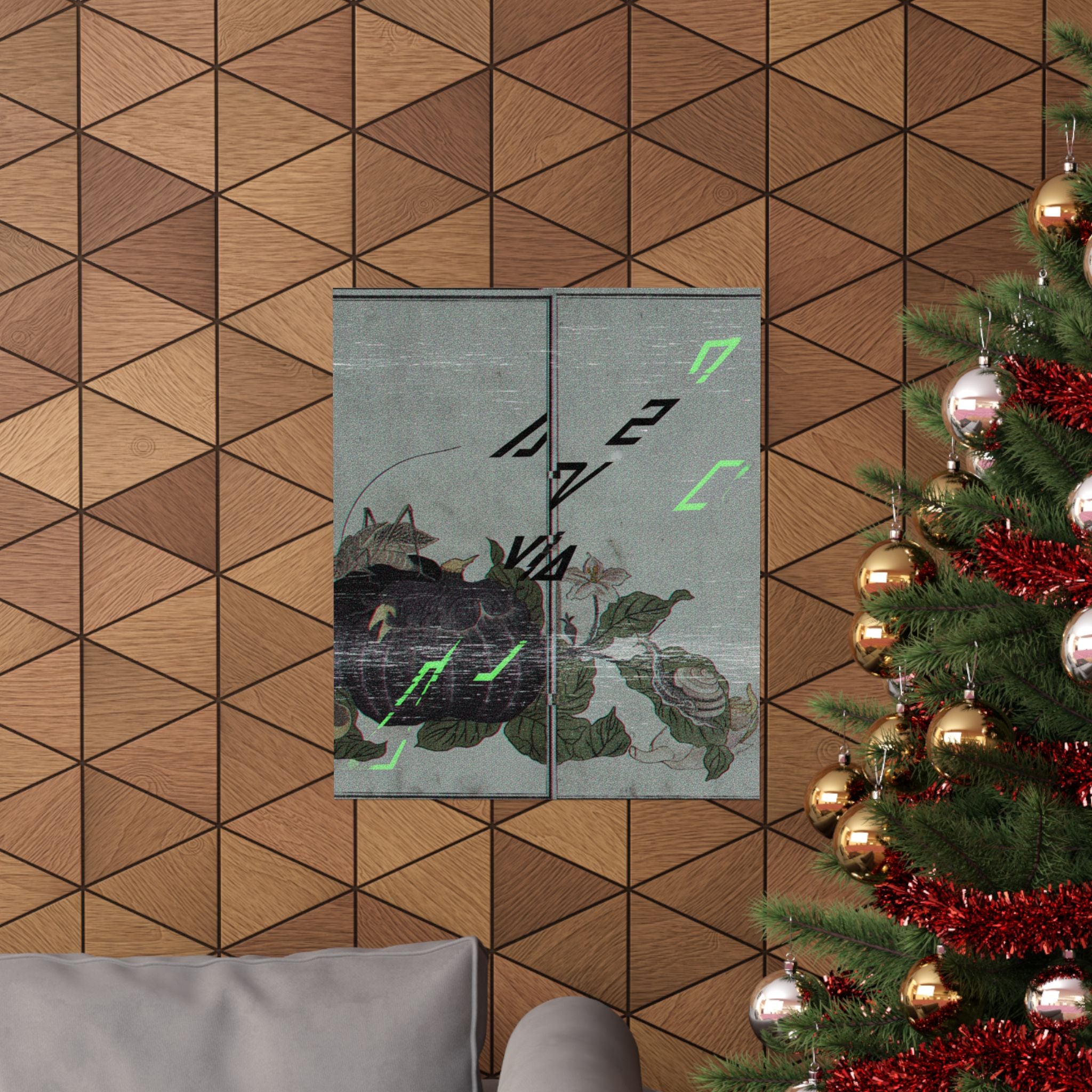Glitch Culture — Land Snail (Katatsumuri); Giant Katydid (Kutsuwamushi), From The Picture Book Of — Matte Poster
