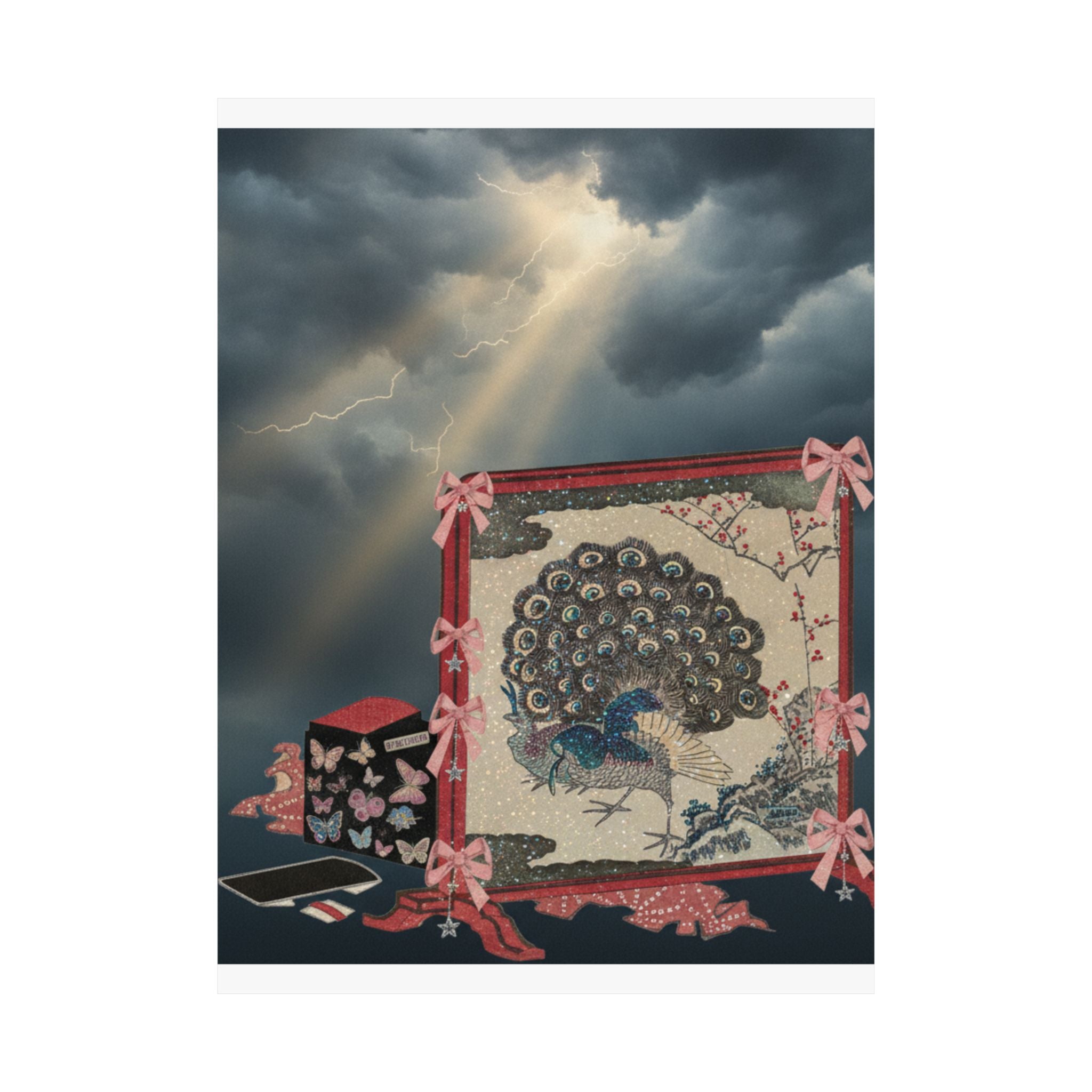 Dramatic Storm — Screen And Lady'S Work-Box — Matte Poster