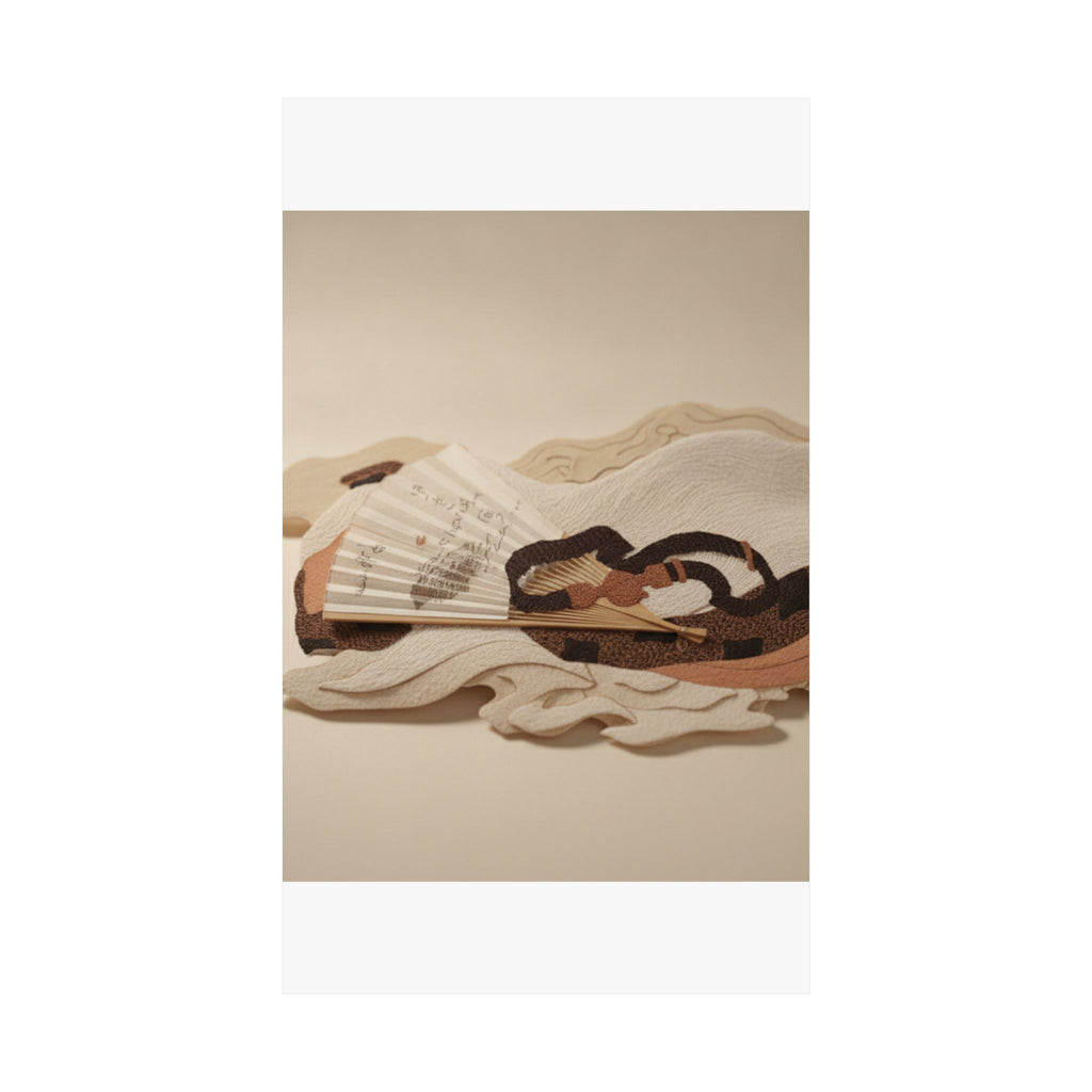 Product Marketing — Belt And Fan On A Piece Of Cloth — Matte Poster