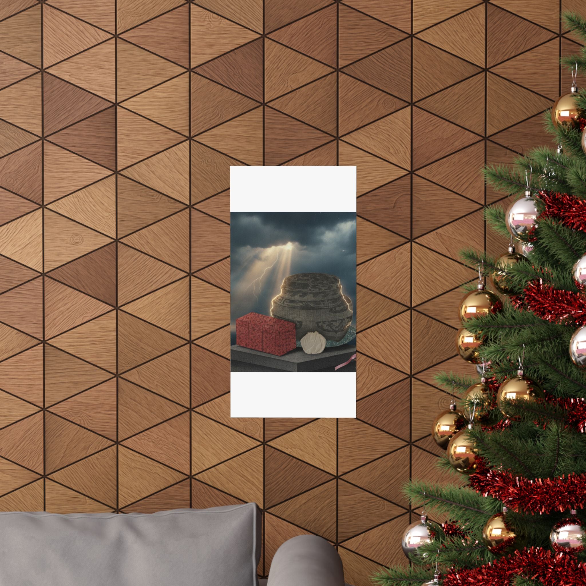 Dramatic Storm — Fire-Holder And Tea-Box — Matte Poster