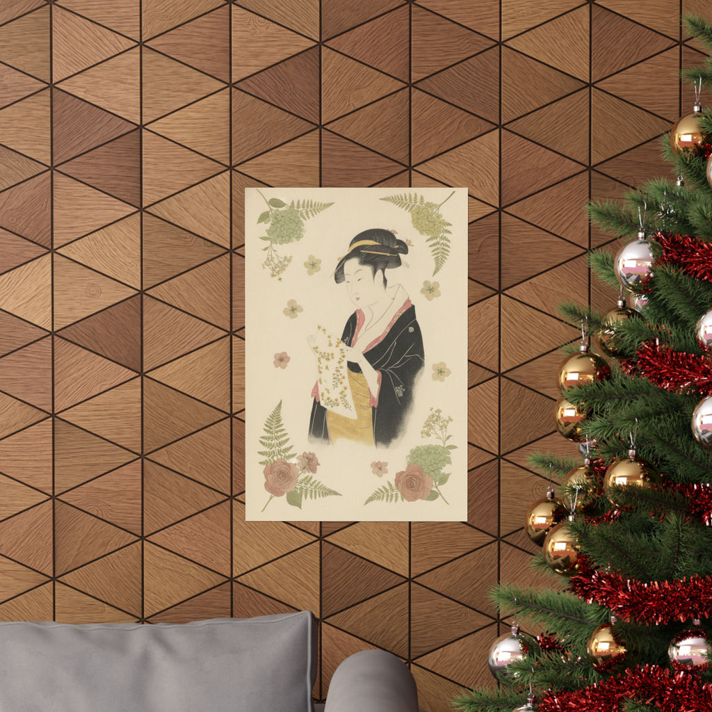 Botanical — The Lady Tomimoto Toyohina Reading A Letter — Matte Poster