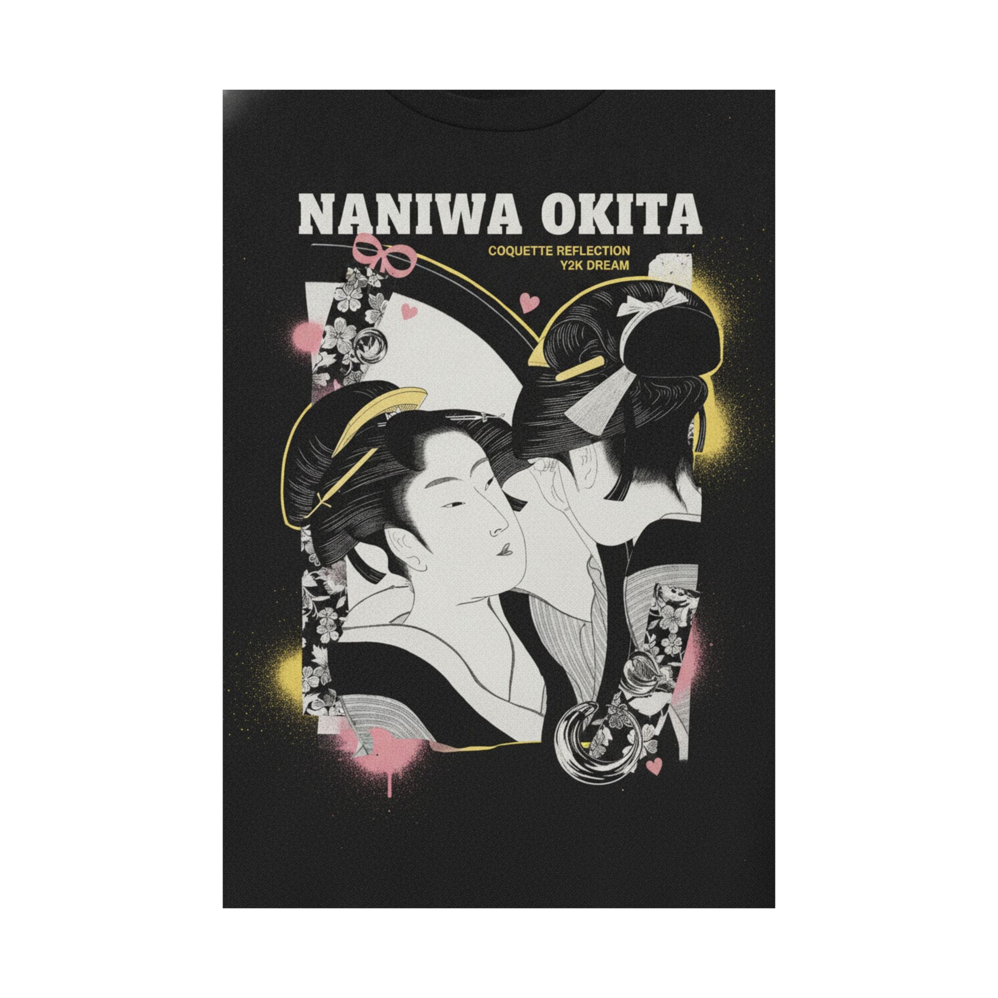 Streetwear Collage — Naniwa Okita Admiring Herself In A Mirror — Matte Poster