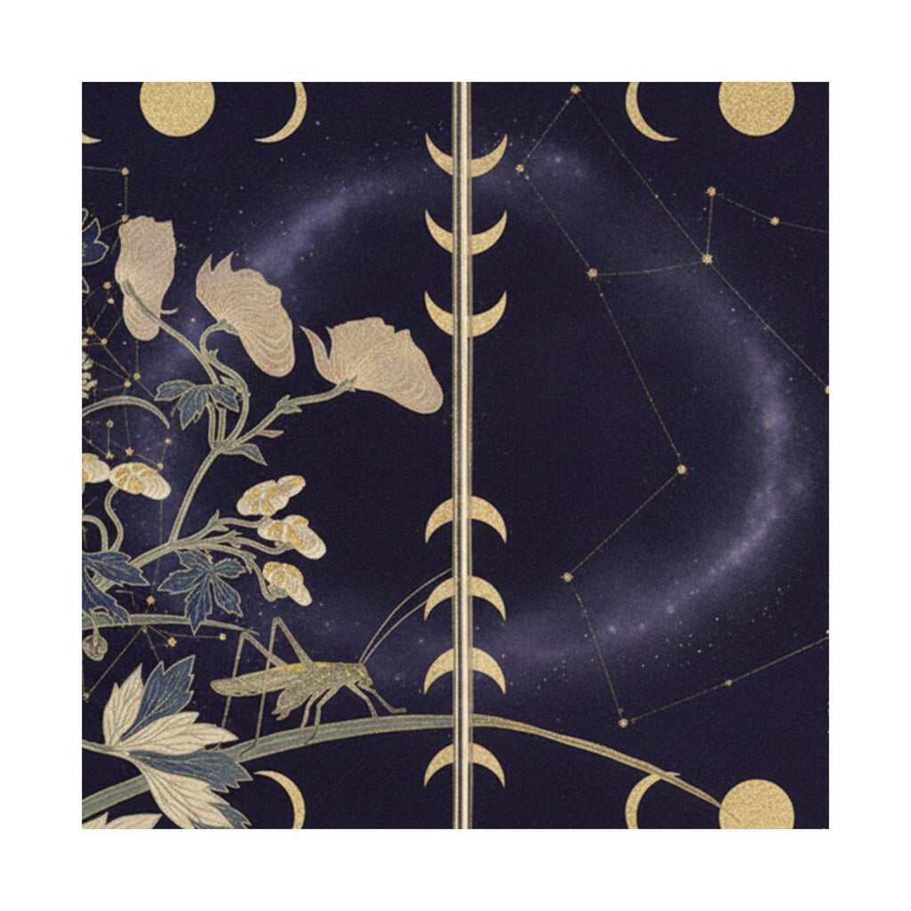 Celestial — Katydid (Umaoi-Mushi); Centipede, (Mukade), From The Picture Book Of Crawling Cr — Matte Poster
