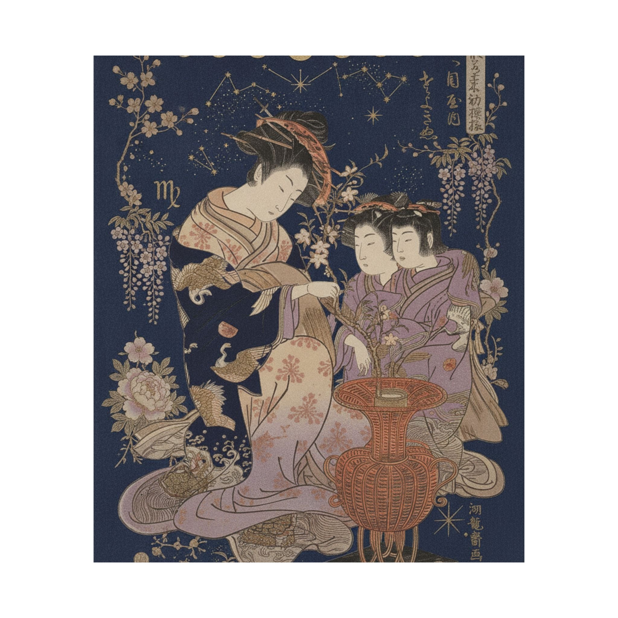 Celestial — The Courtesan Sayoginu Of The Yotsumeya Brothel, From The Series “A Pattern Book — Matte Poster