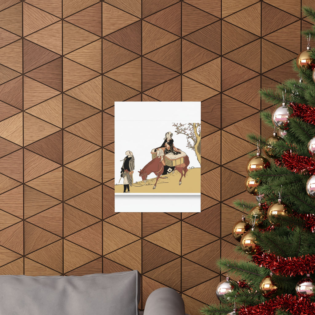 Ecommerce Main — Version Of Legend Of Michizane: Woman Riding Ox Which A Man Is Leading — Matte Poster