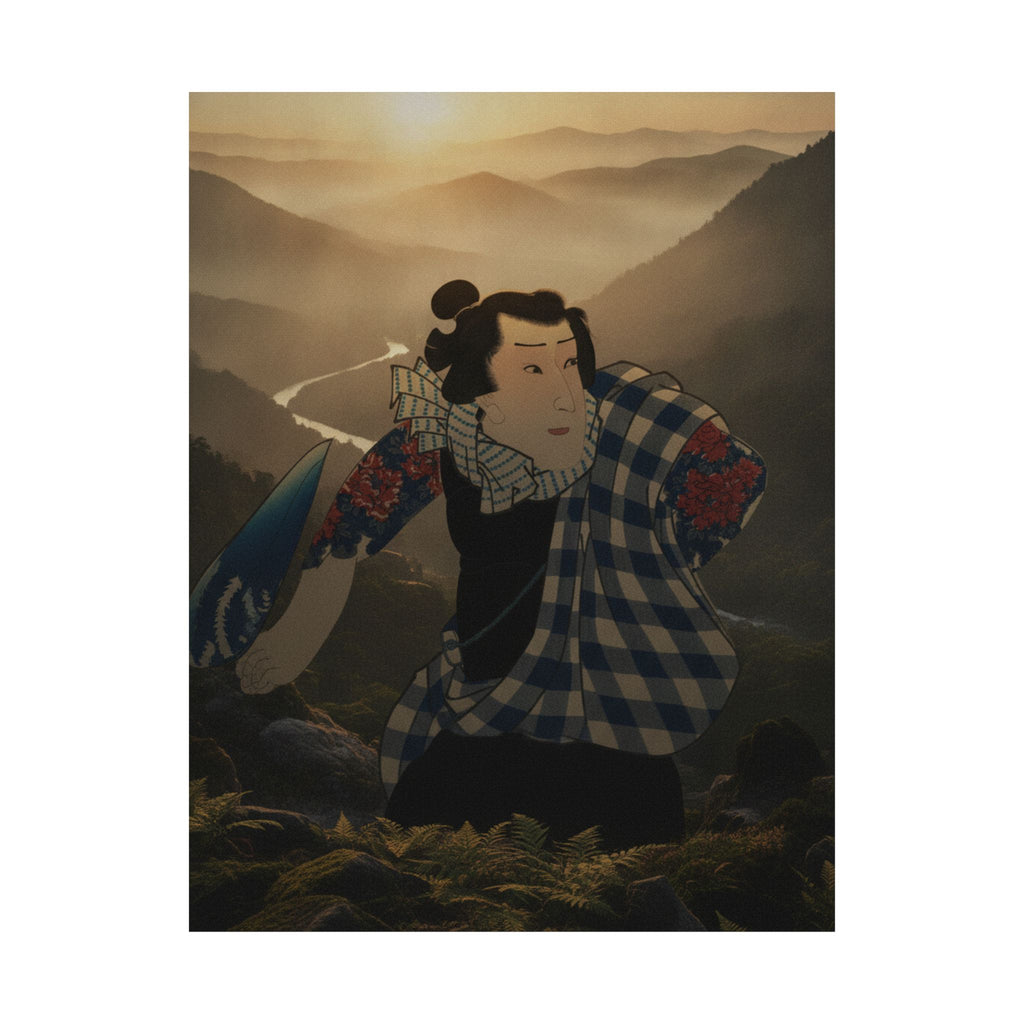 Scenic Nature — Ichimura Takenojō V As Yukanba Kozō Kichiza, From A Modern Water Margin (Kinsei  — Matte Poster
