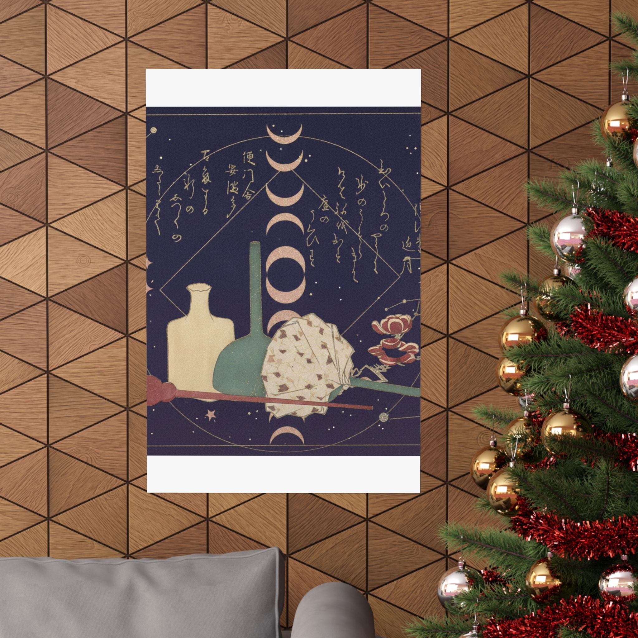 Celestial — Glass-Wares With Plum Blossoms — Matte Poster