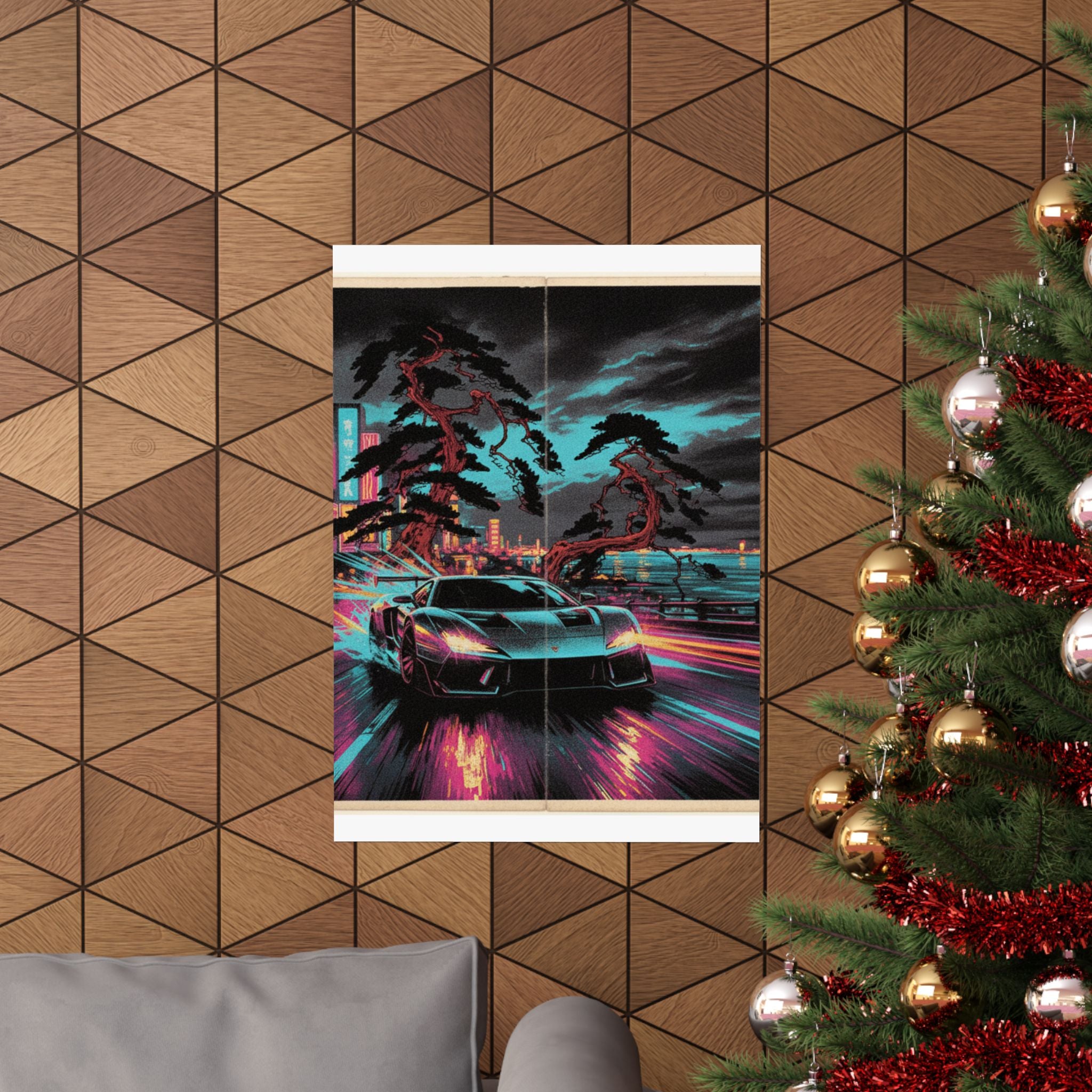 Fast Furious — Shinagawa Hakkei Zaka — Matte Poster
