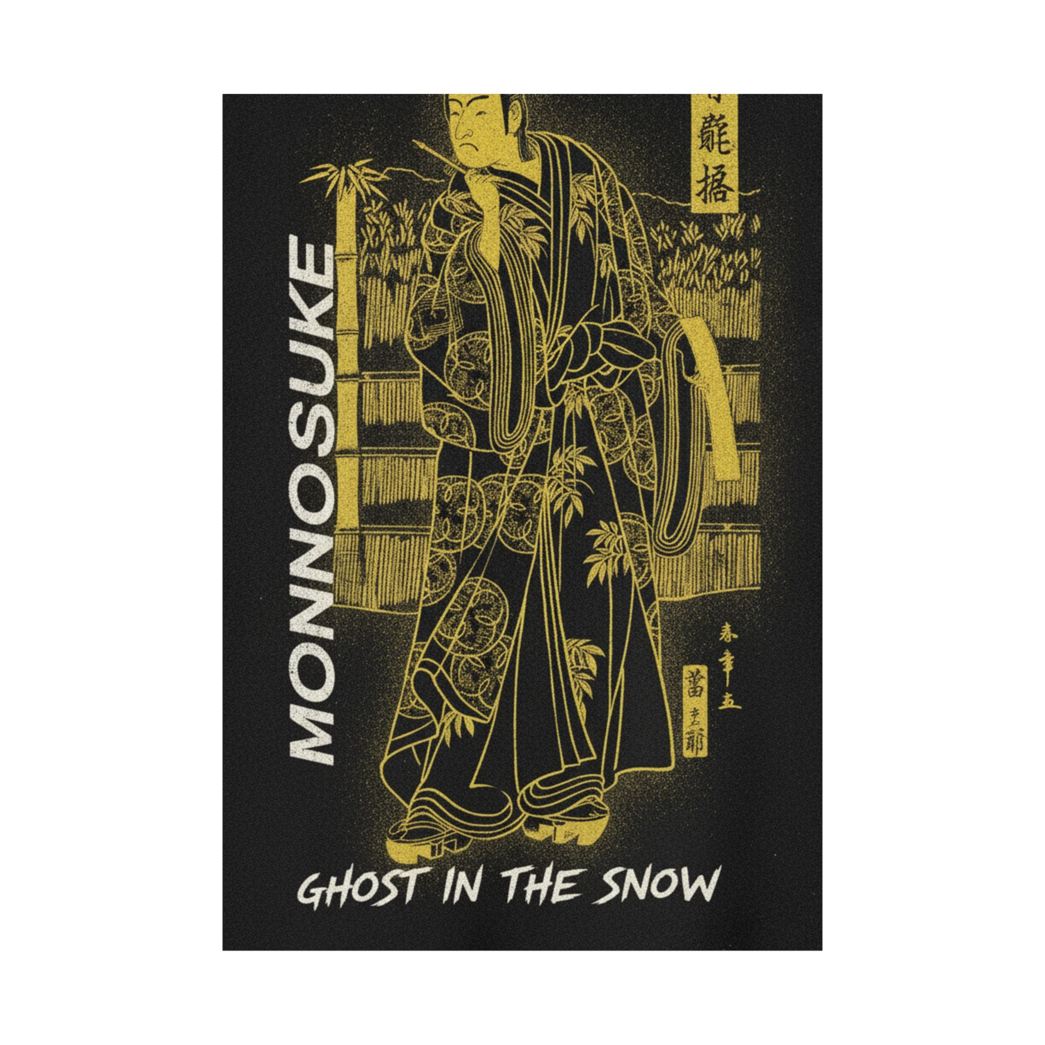 Streetwear Collage — The Second Ichikawa Monnosuke As A Man Of High Rank Standing In The Snow — Matte Poster