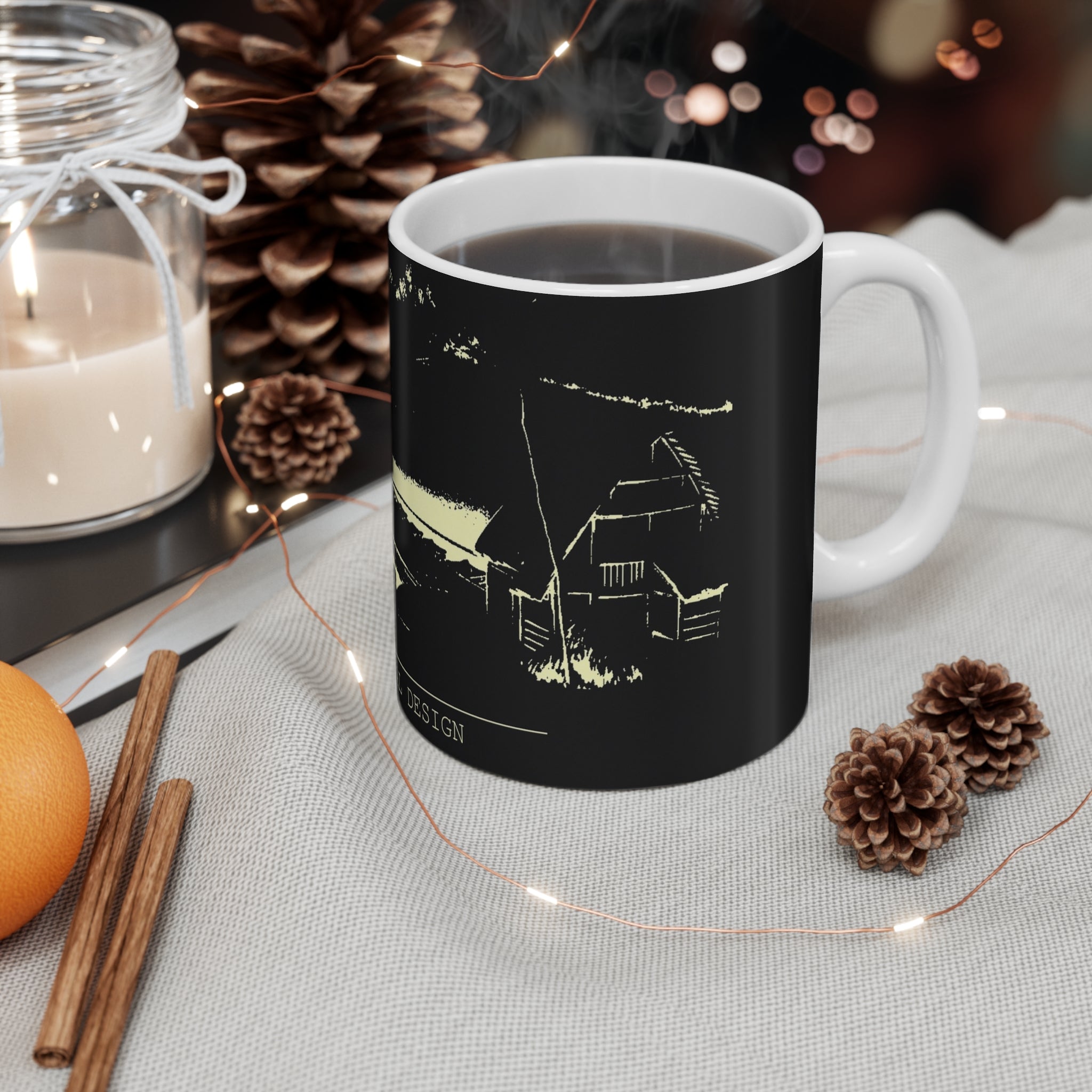 Minimalist Single Ink Design Coffee Mug