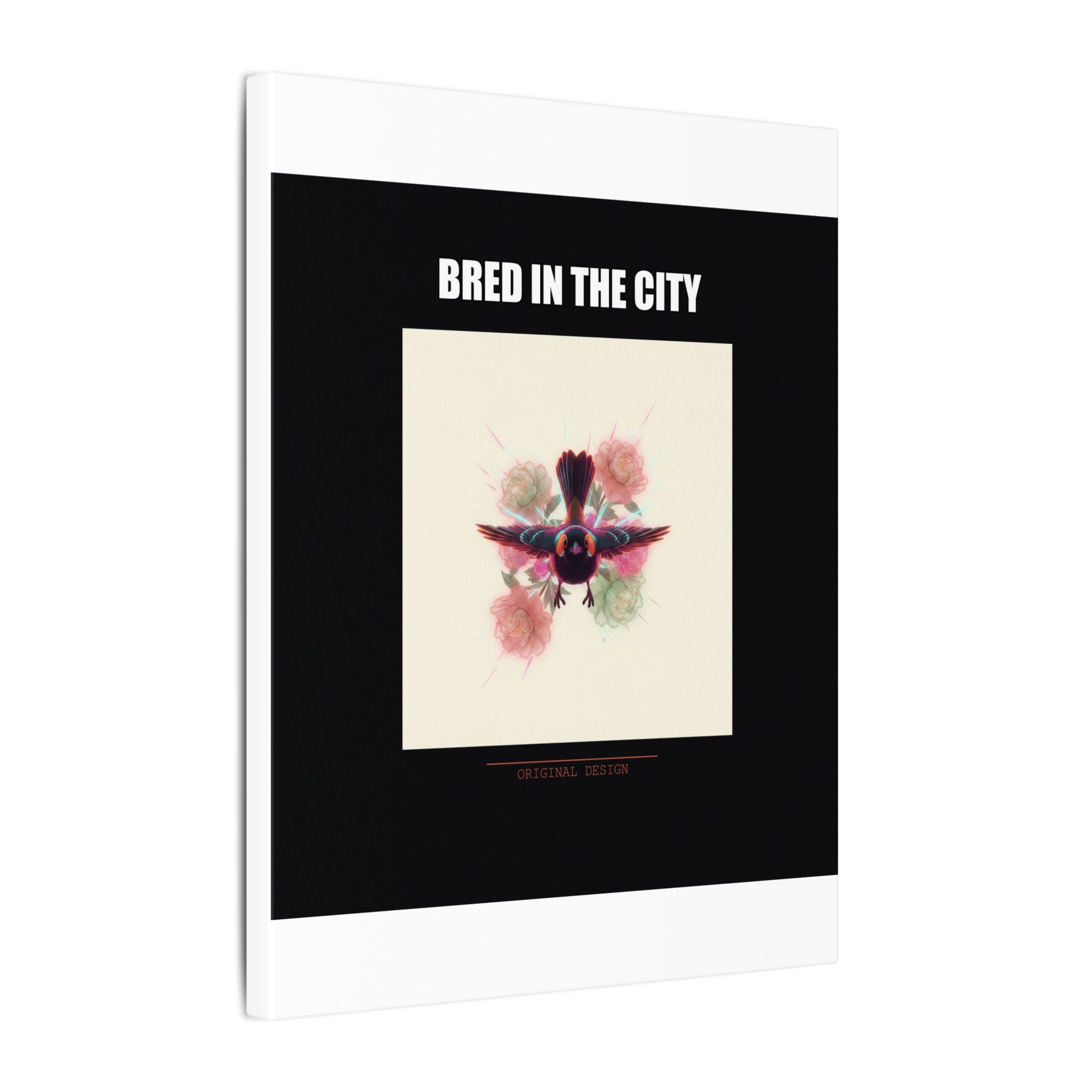 BRED IN THE CITY Flying Bird & Roses Matte Canvas