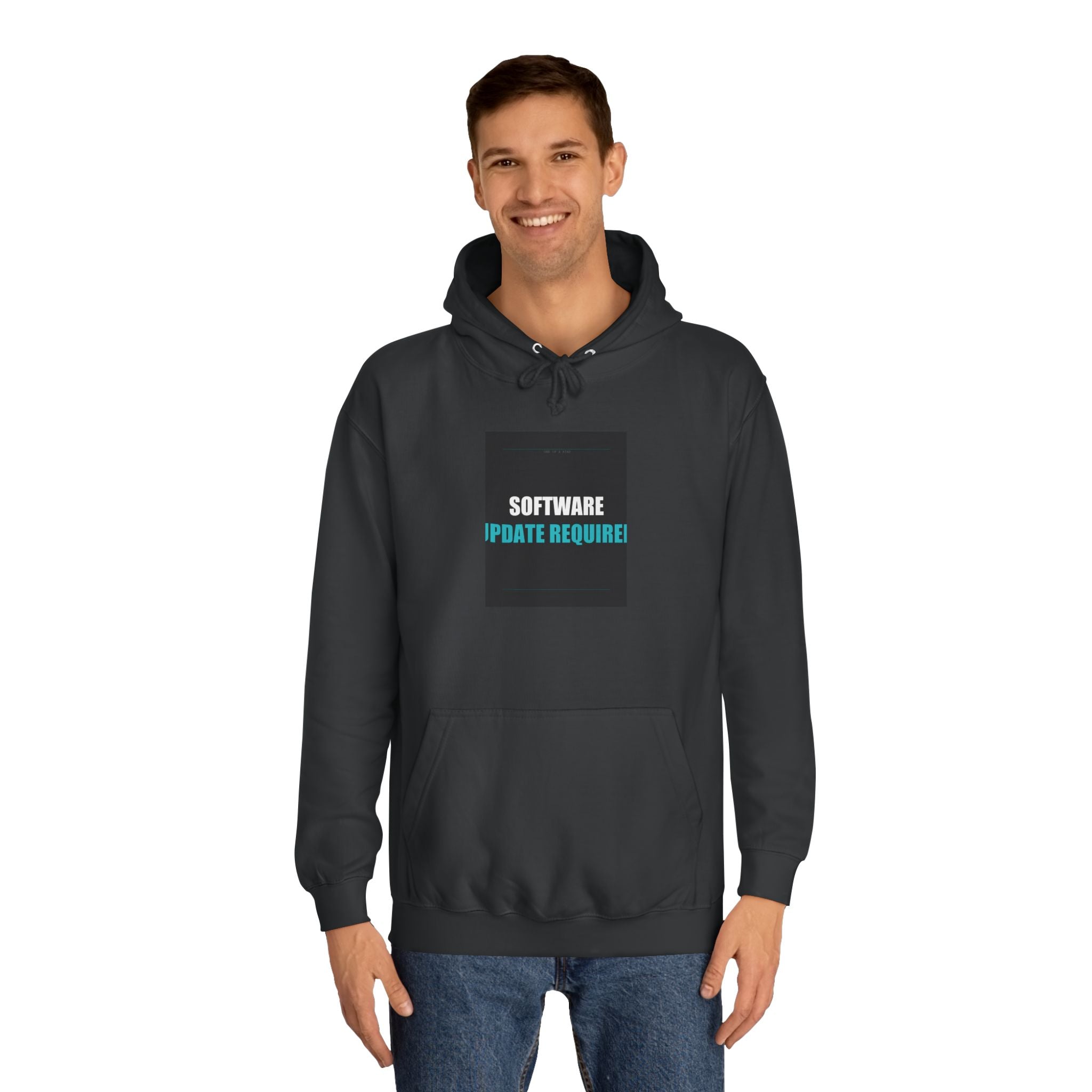SOFTWARE UPDATE REQUIRED Cyan Slogan Hoodie