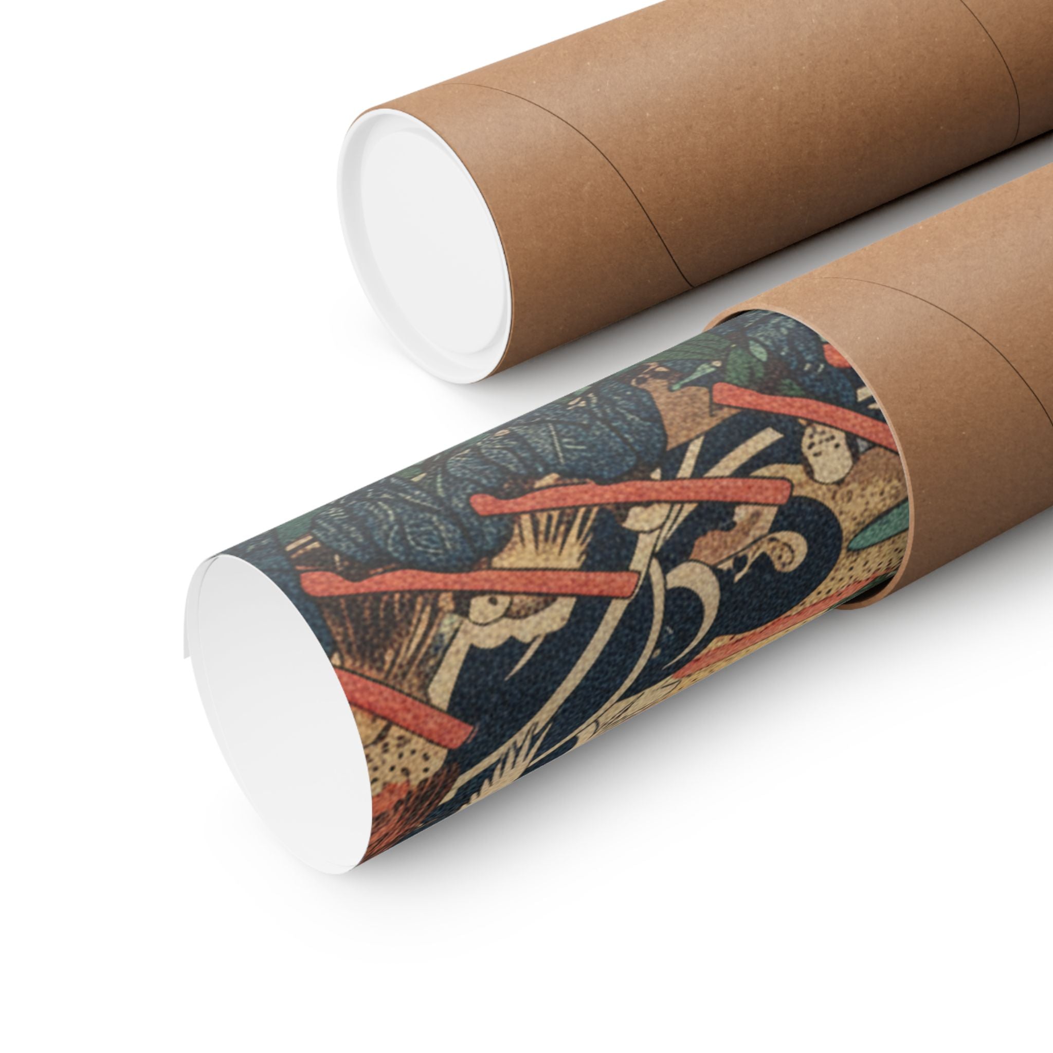 Japanese Street — Fuji Seen In The Distance From Senju Pleasure Quarter (Senju Kagai Yori Chōbō No — Matte Poster