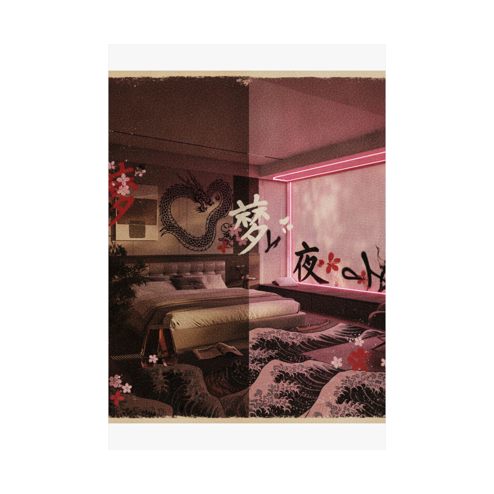 Japanese Street — Bedroom — Matte Poster