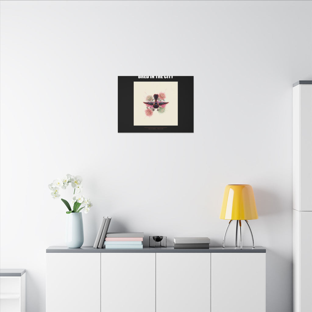 BRED IN THE CITY Flying Bird & Roses Matte Canvas
