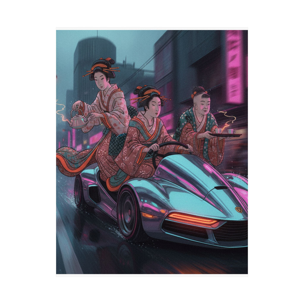 Fast Furious — Two Young Ladies Having Tea Attended By Elderly Servant — Matte Poster