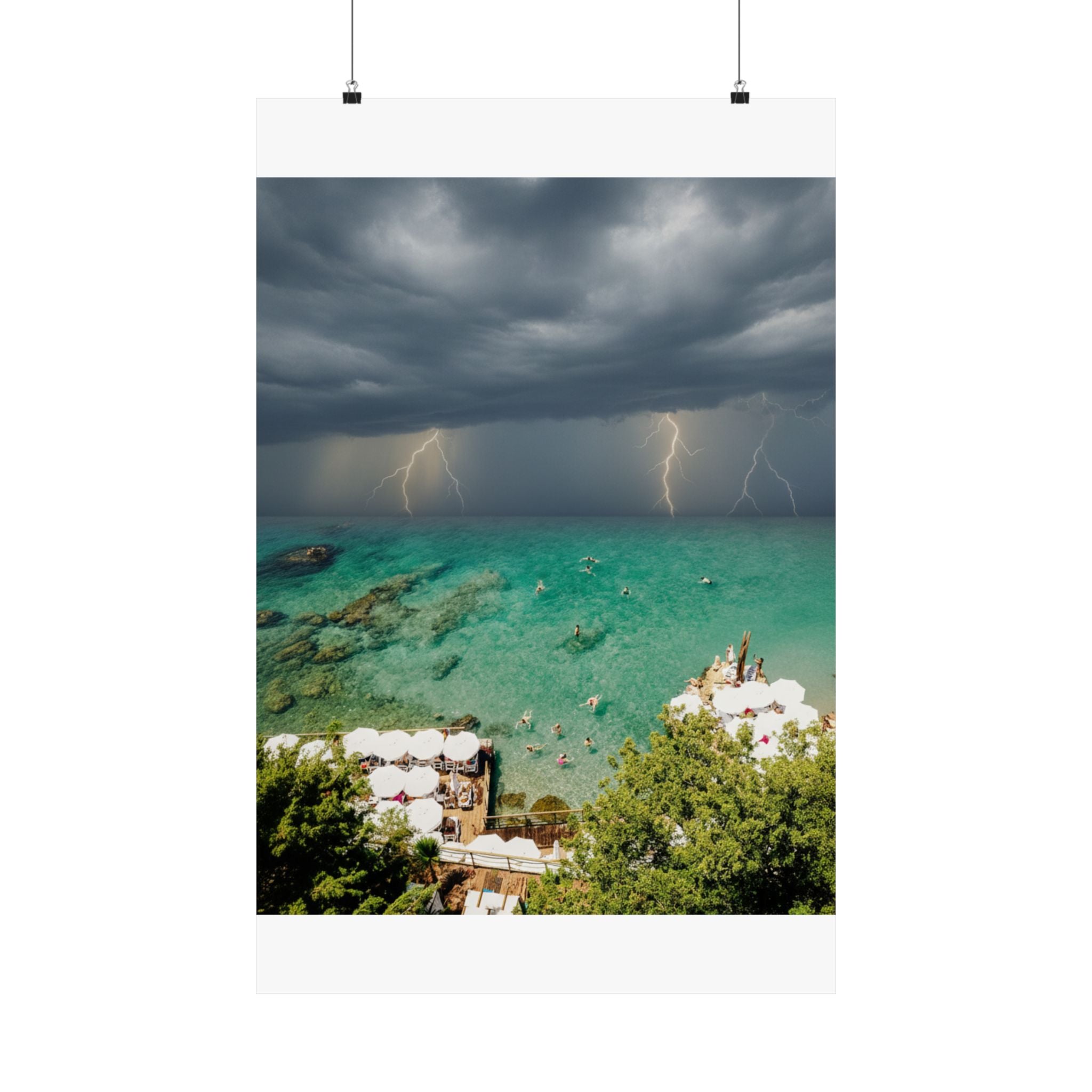Dramatic Storm — Beach — Matte Poster