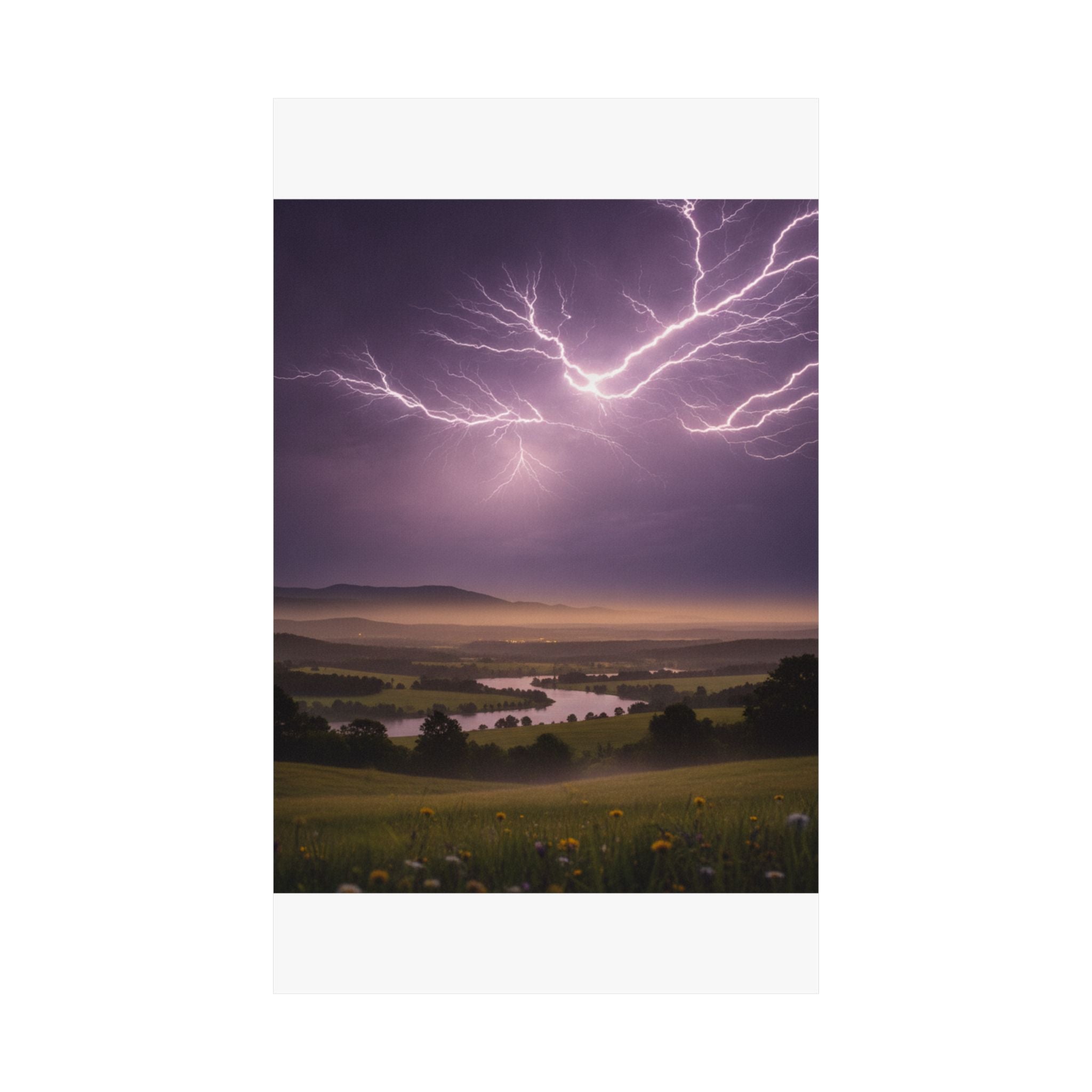 Scenic Nature — Lightning — Matte Poster