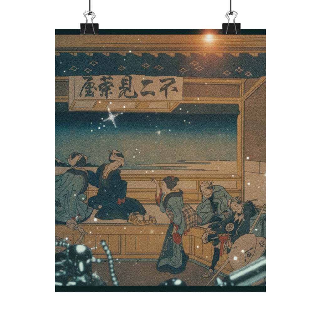 Cinematic — Yoshida On The Tōkaidō (Tōkaidō Yoshida), From The Series Thirty-Six Views Of Mo — Matte Poster