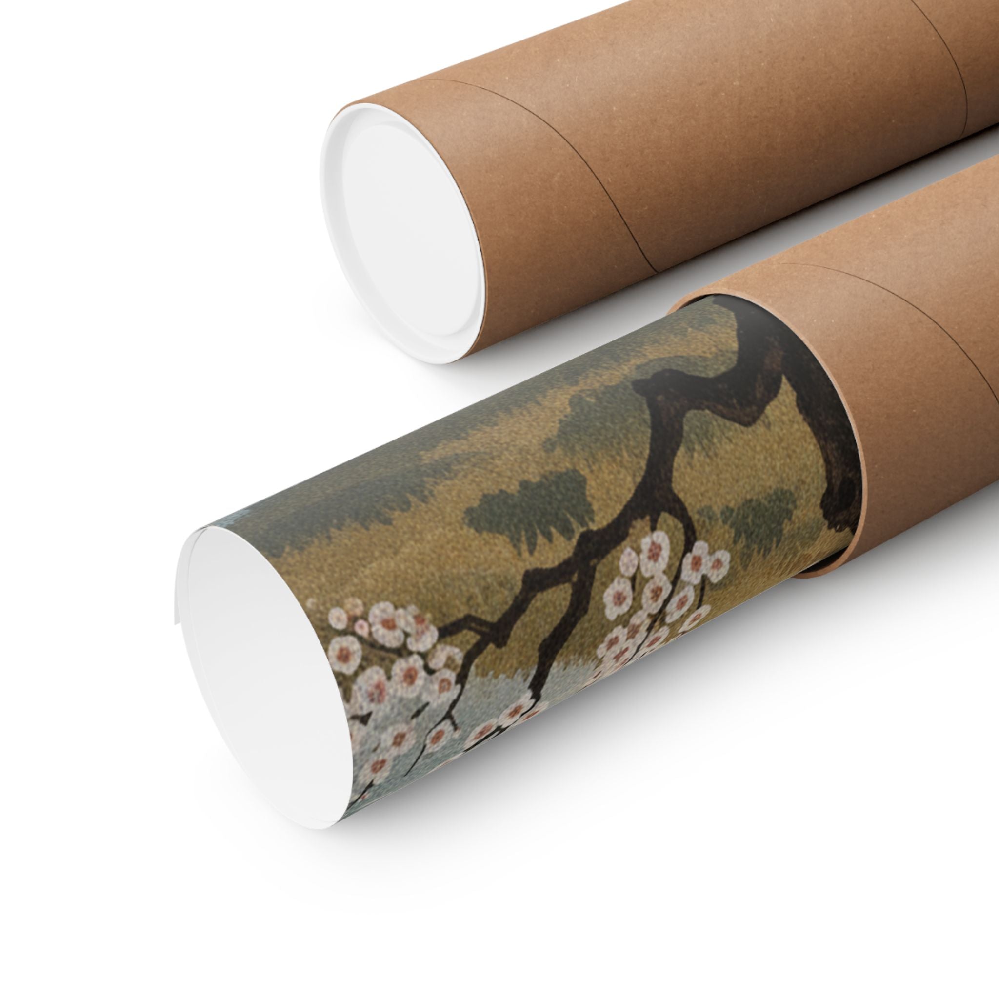 Scenic Nature — Plum Tree In Blossom — Matte Poster