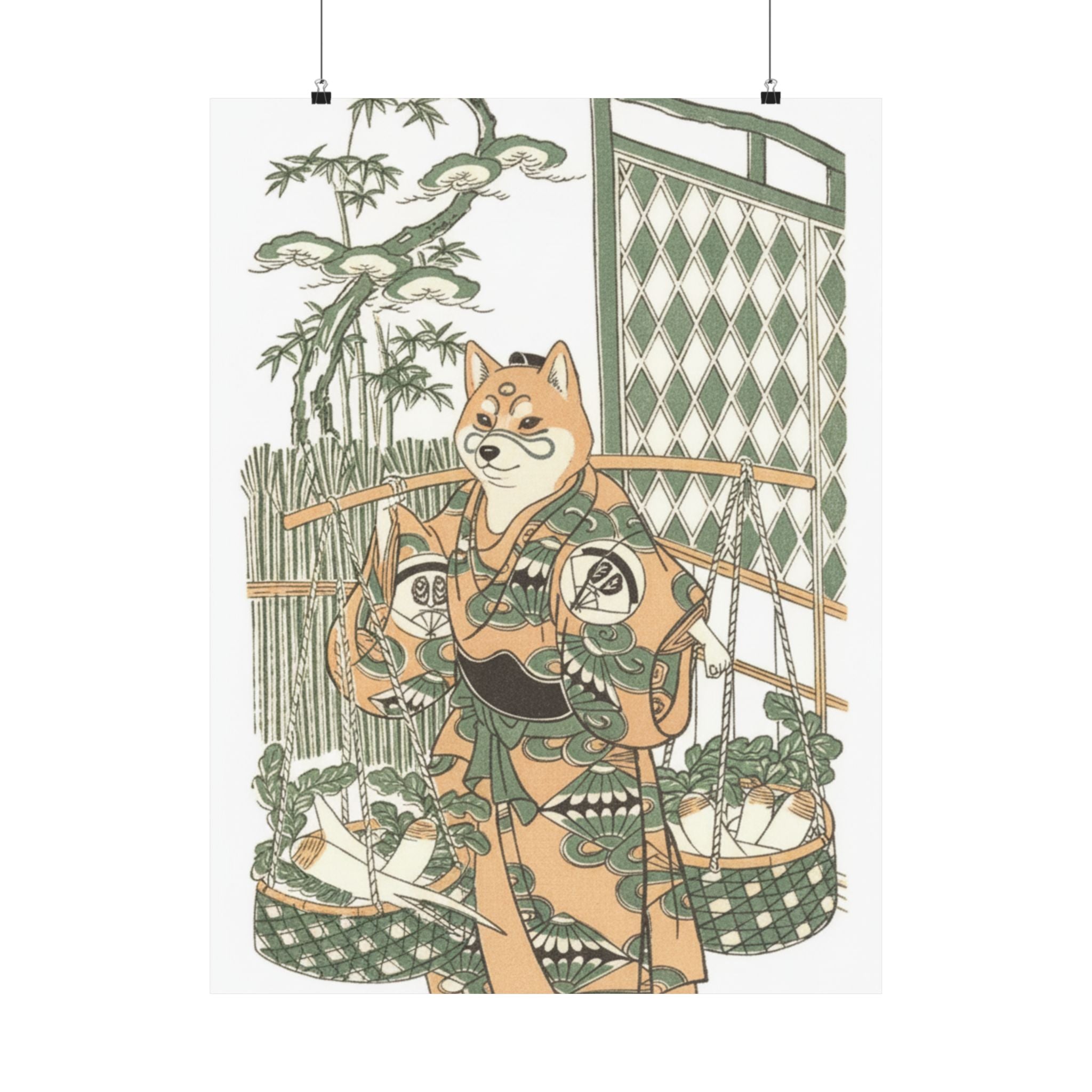 Ecommerce Main — Kabuki Actor Onoe Kikugorō I In The Belle Of Asakusa Temple (Keisei Asakusa No K — Matte Poster