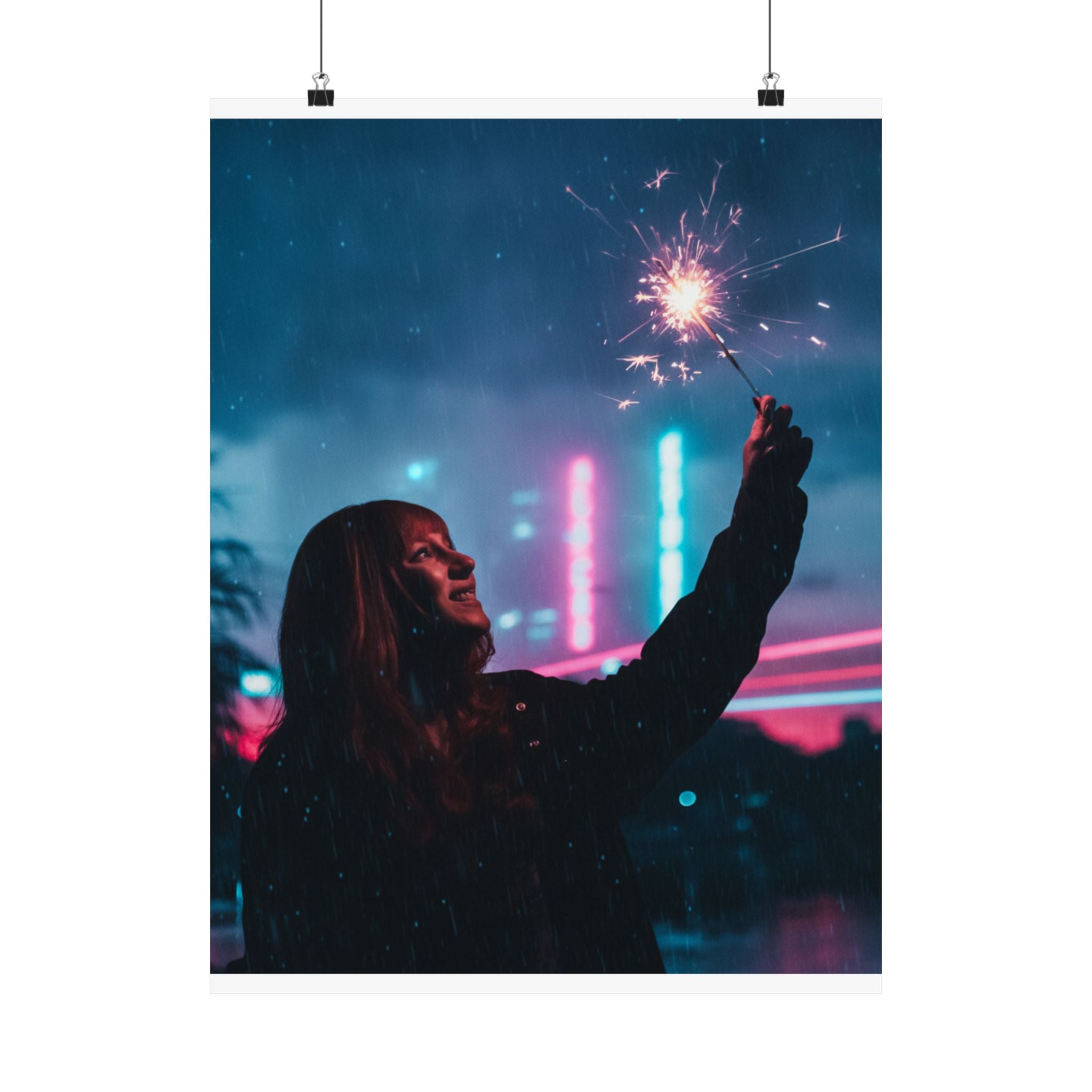 Neon Noir — Person — Matte Poster