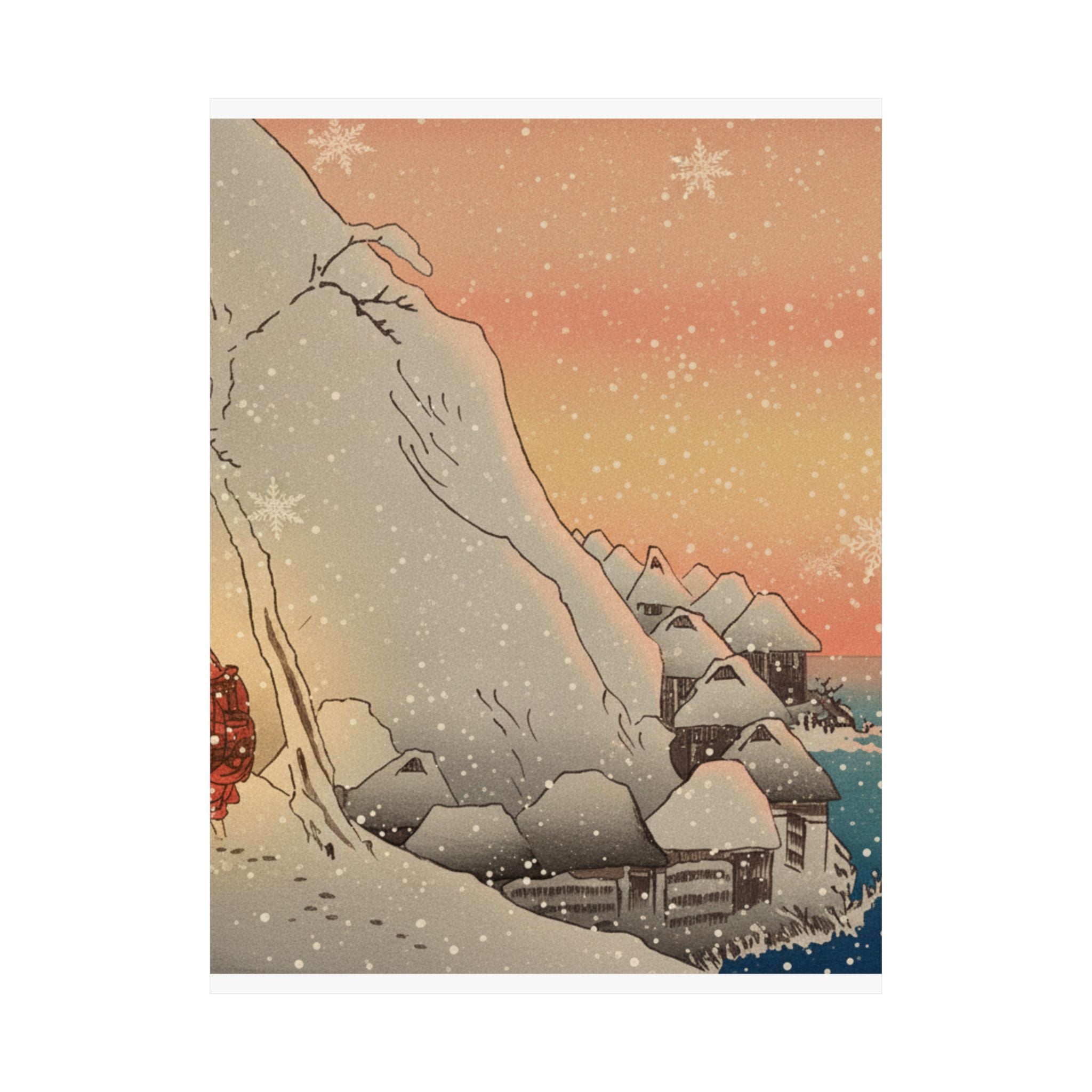Southern Sunset — Nichiren In Snow At Tsukahara, Sodo Province — Matte Poster