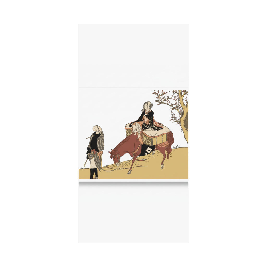 Ecommerce Main — Version Of Legend Of Michizane: Woman Riding Ox Which A Man Is Leading — Matte Poster