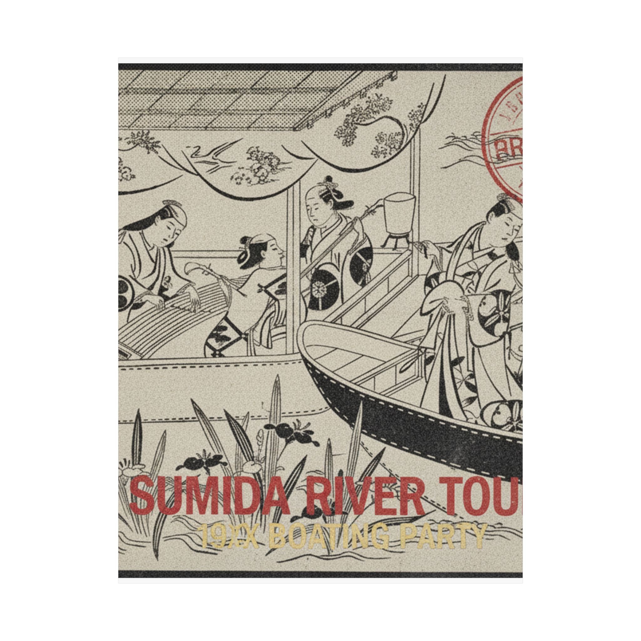 Vintage Bootleg — An Actor'S Boating Party On The Sumida River — Matte Poster