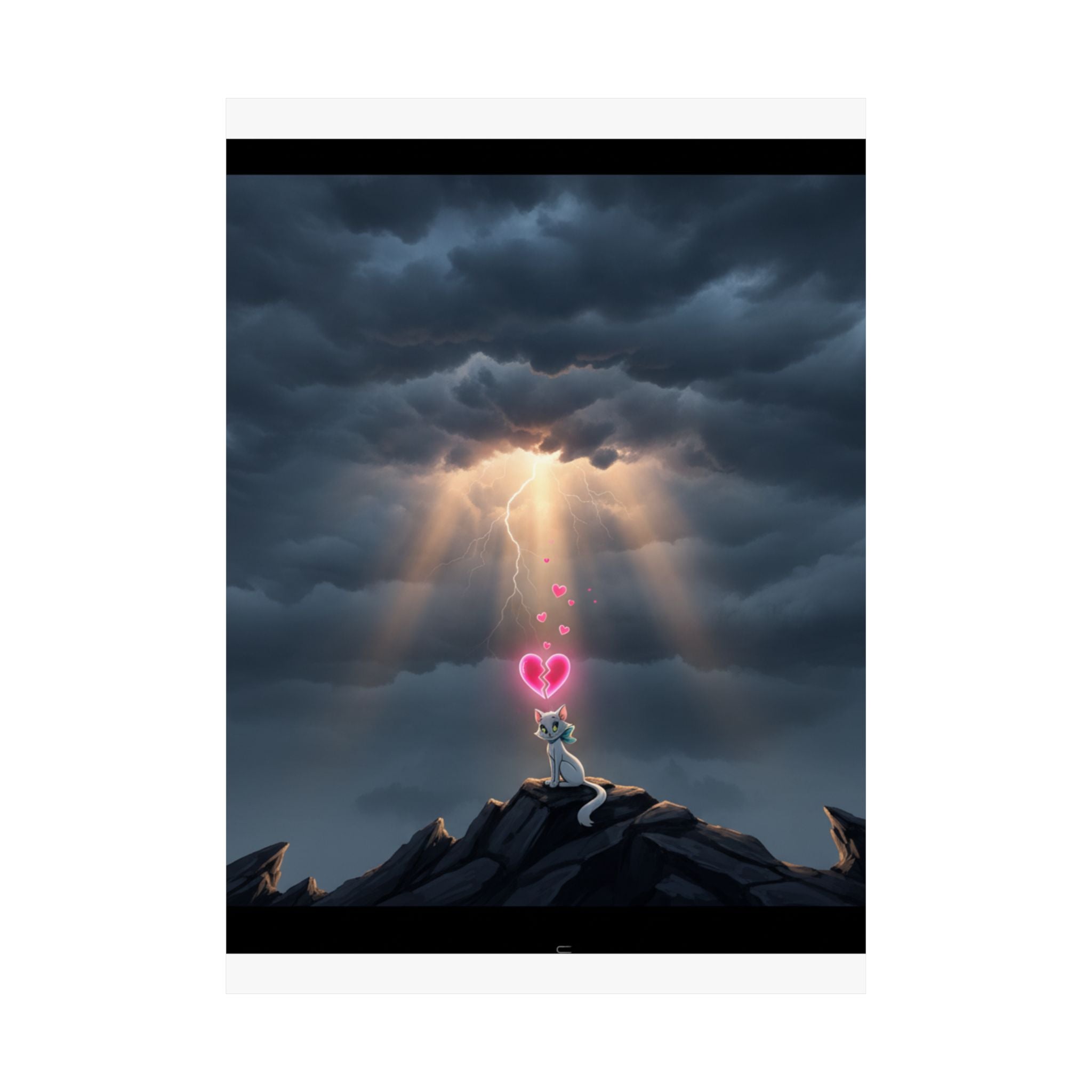 Dramatic Storm — Cat — Matte Poster