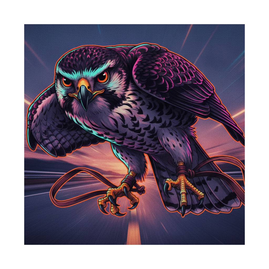 Fast Furious — Hawk Tied To Perch — Matte Poster